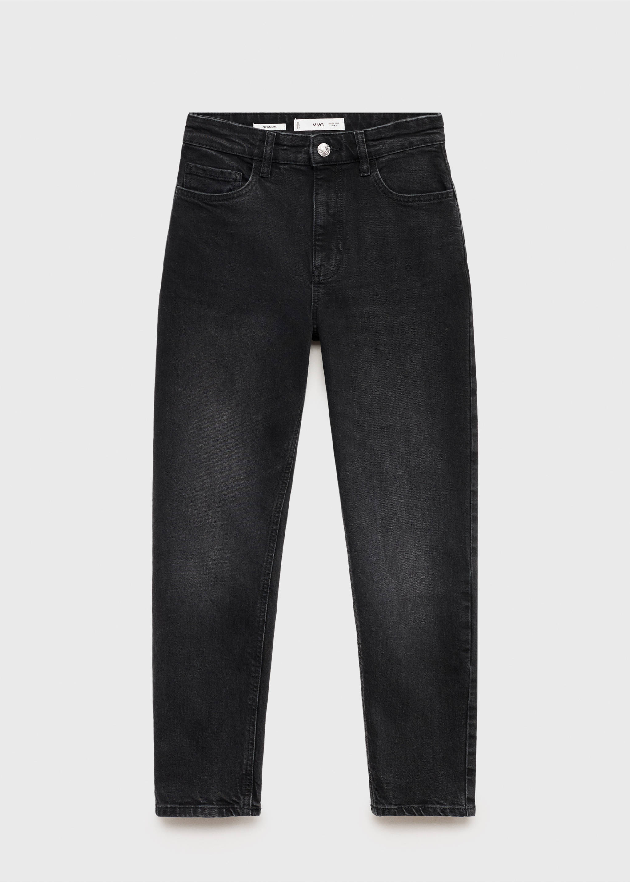 Jeans Newmom confort tiro alto - Artículo sin modelo, Denim negro. Ref: 87000290-00.