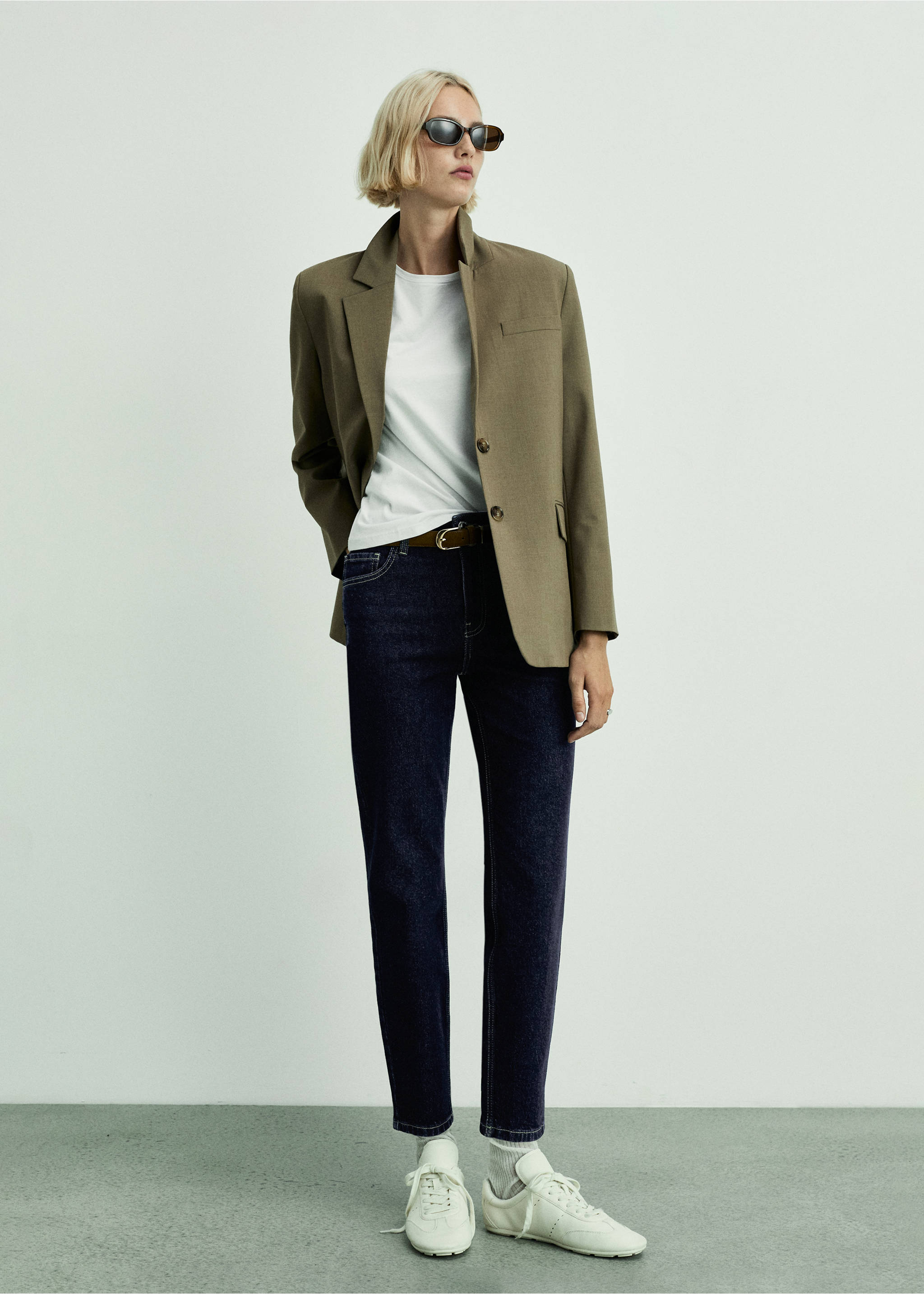 Jean Newmom confort taille haute - Plan général, Bleu. Ref: 87000291-00.