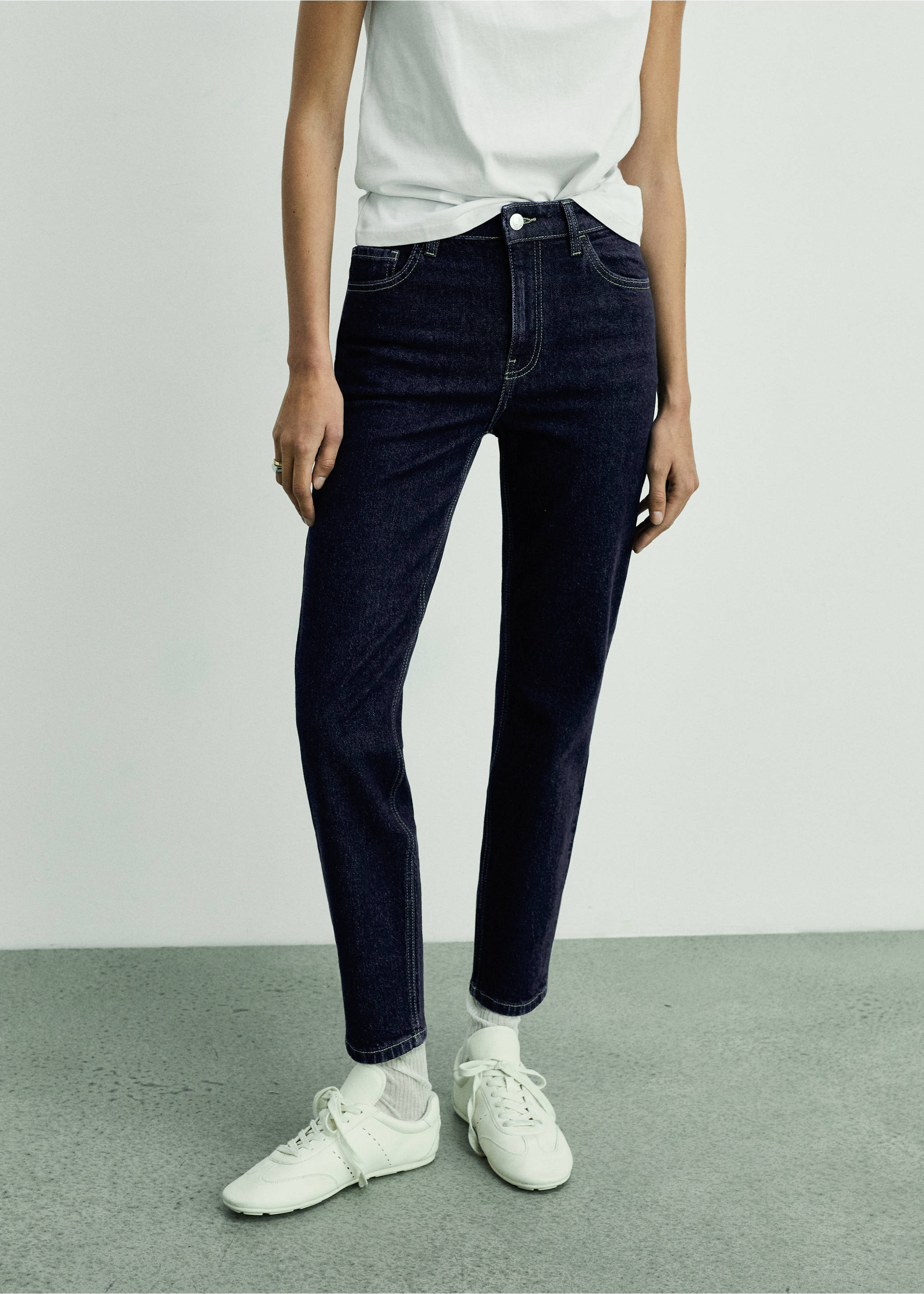 Jean Newmom confort taille haute - Plan moyen, Bleu. Ref: 87000291-00.