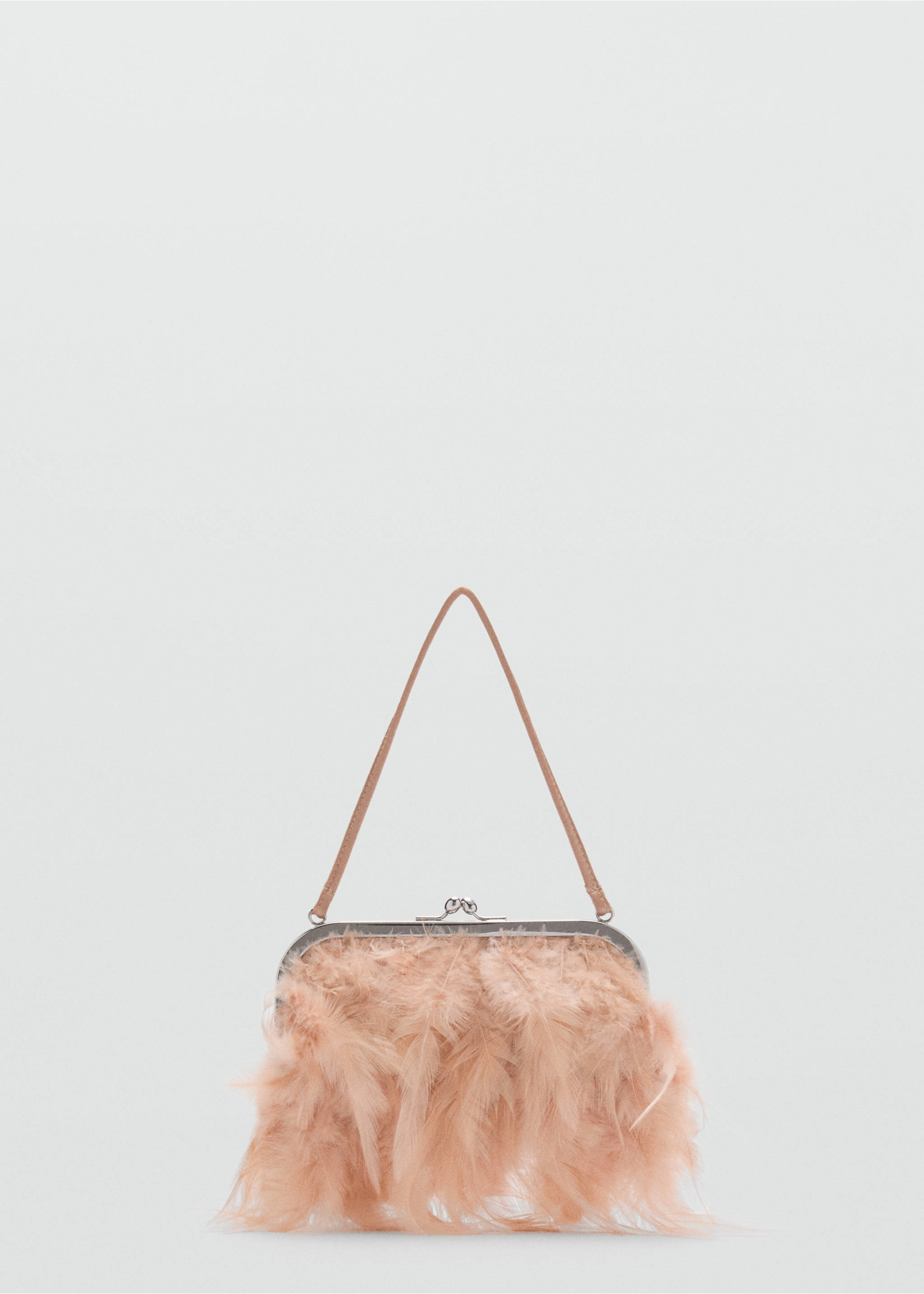 Short-handle feather bag - Article without model, Nude. Ref: 87000295-00.