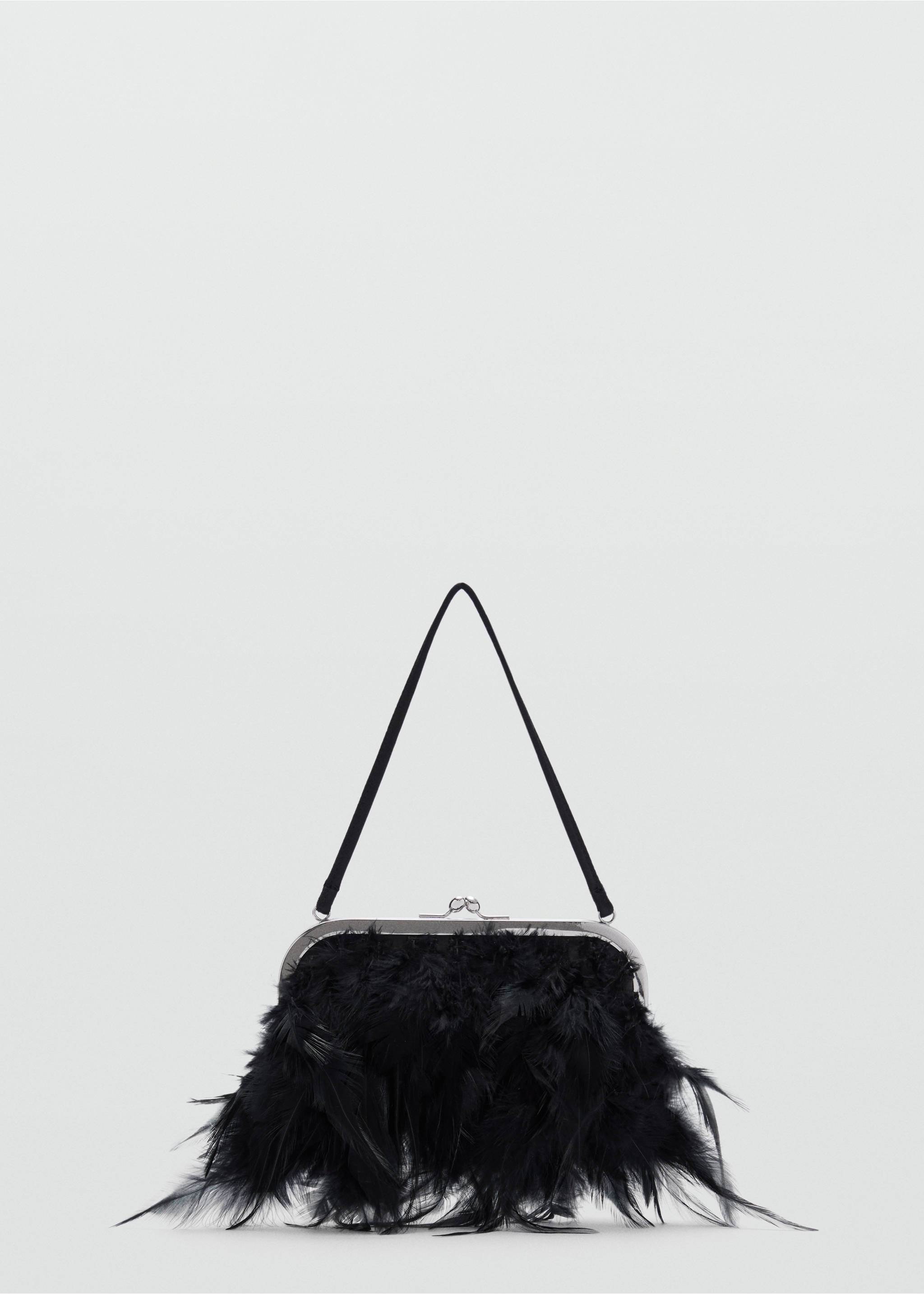 Sac plumes anse courte - Article sans modèle, Noir. Ref: 87000295-00.