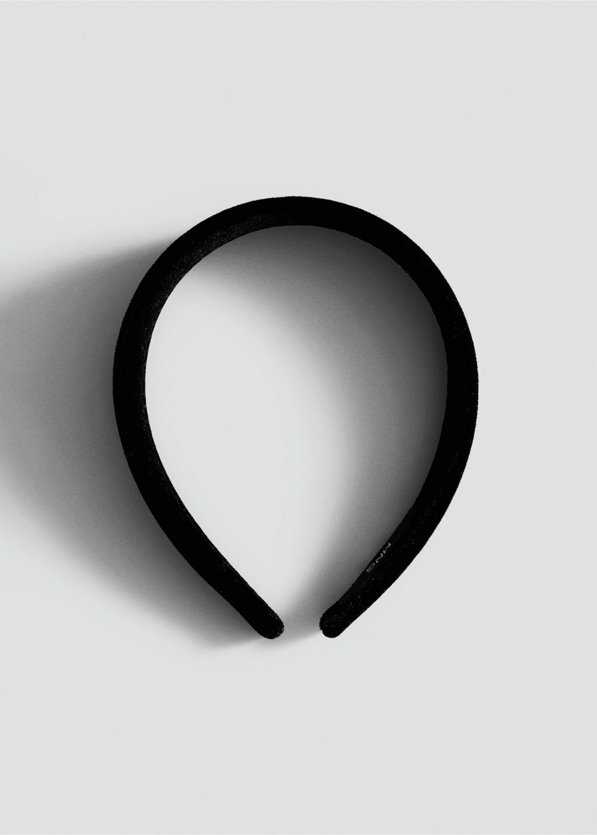 Velvet finished headband - Article without model, Black. Ref: 87000300-00.