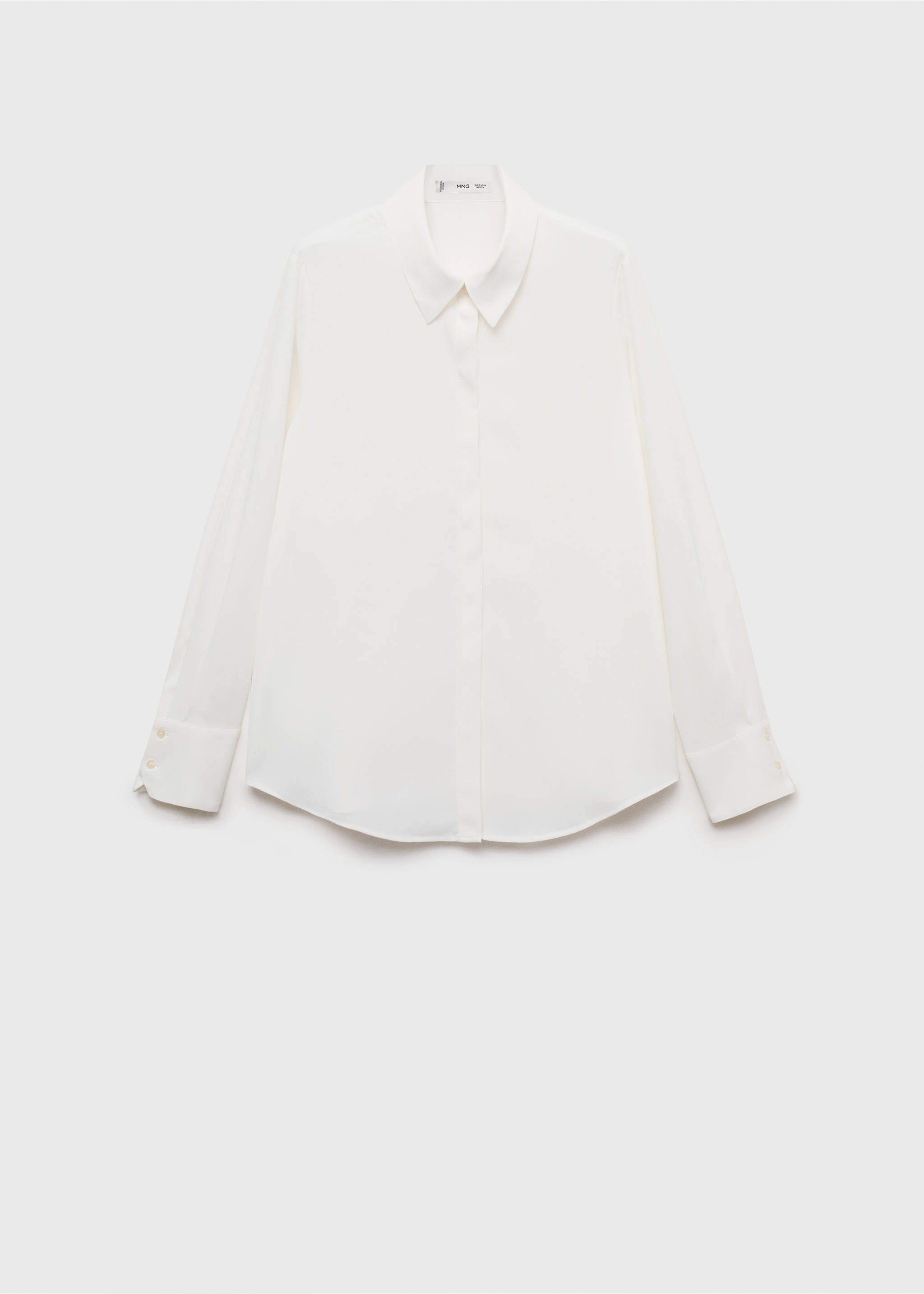 Chemise fluide manches longues - Article sans modèle, Blanc cassé. Ref: 87000351-00.