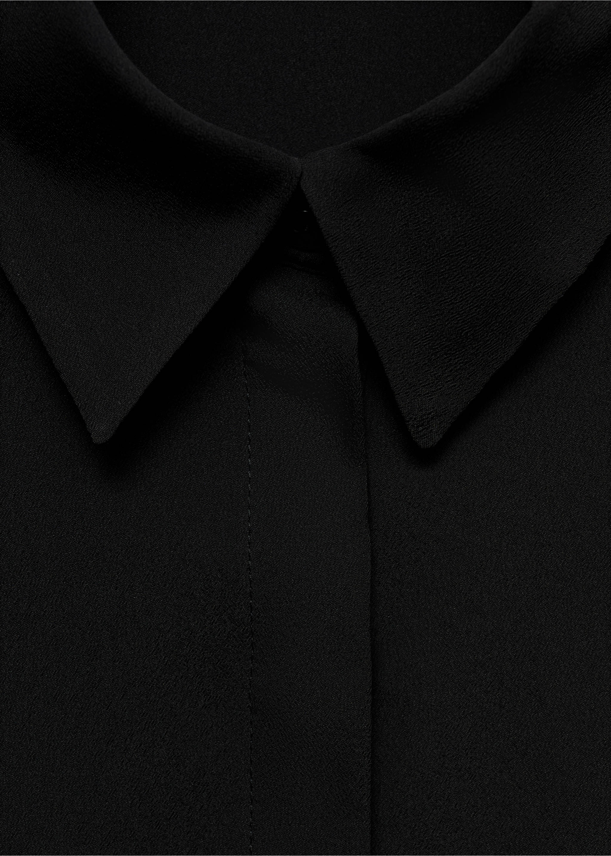 Chemise fluide manches longues - Détail de l'article 8, Noir. Ref: 87000351-00.