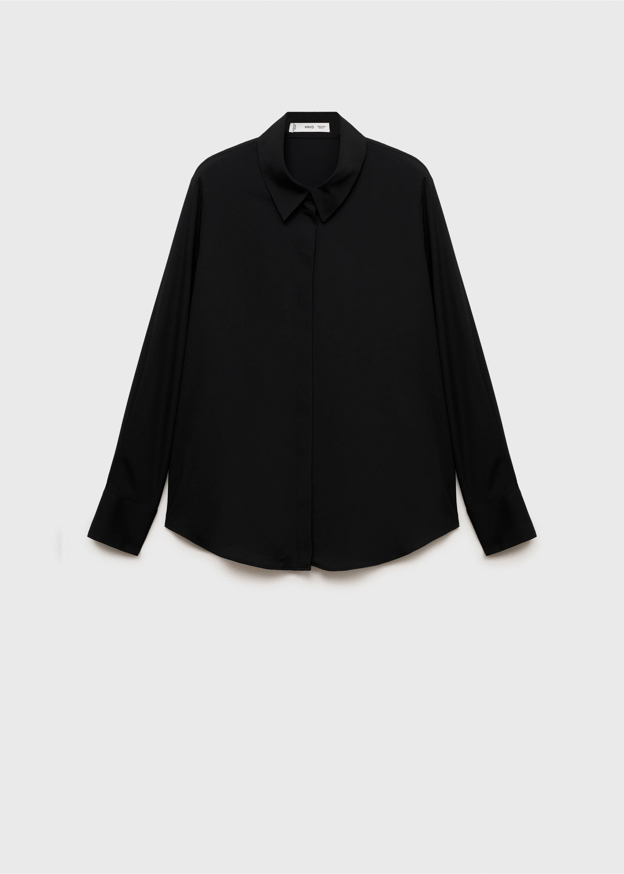 Chemise fluide manches longues - Article sans modèle, Noir. Ref: 87000351-00.