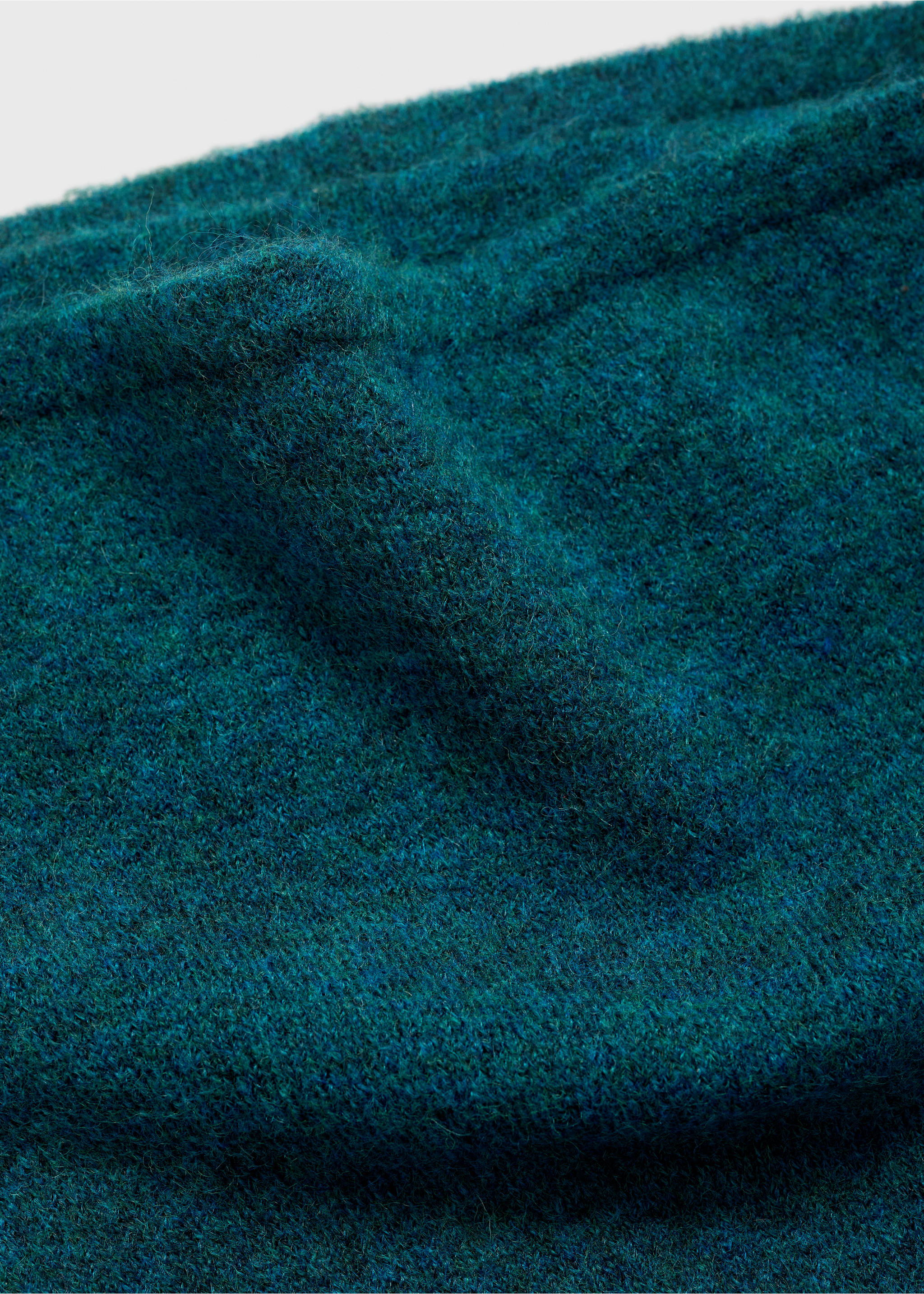 Calças de malha à boca de sino - Pormenor do artigo 0, Azul-petróleo. Ref: 87000353-00.