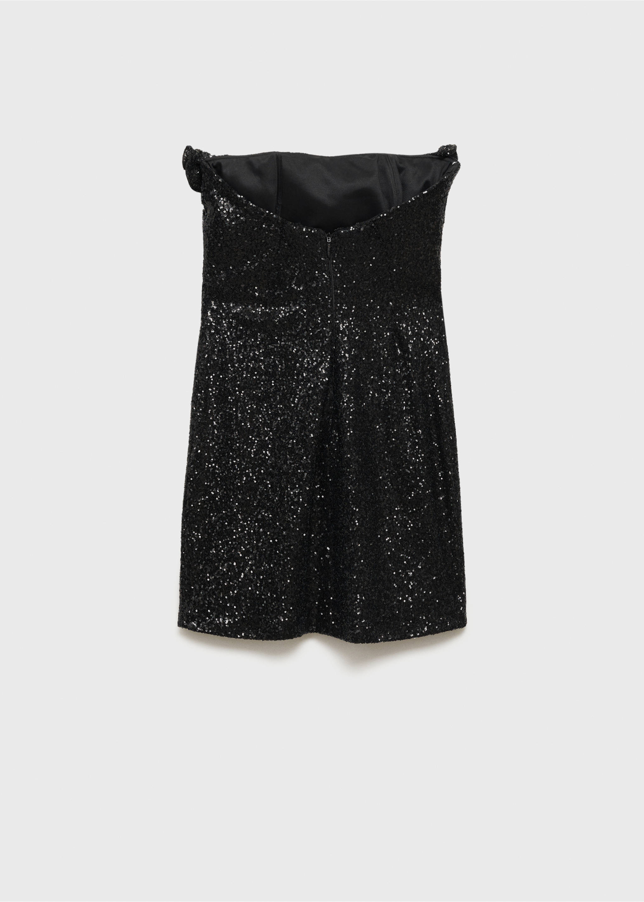 Volantkleid mit Paillettenbesatz - Detail des Artikels 8, Schwarz. Ref: 87000361-00.