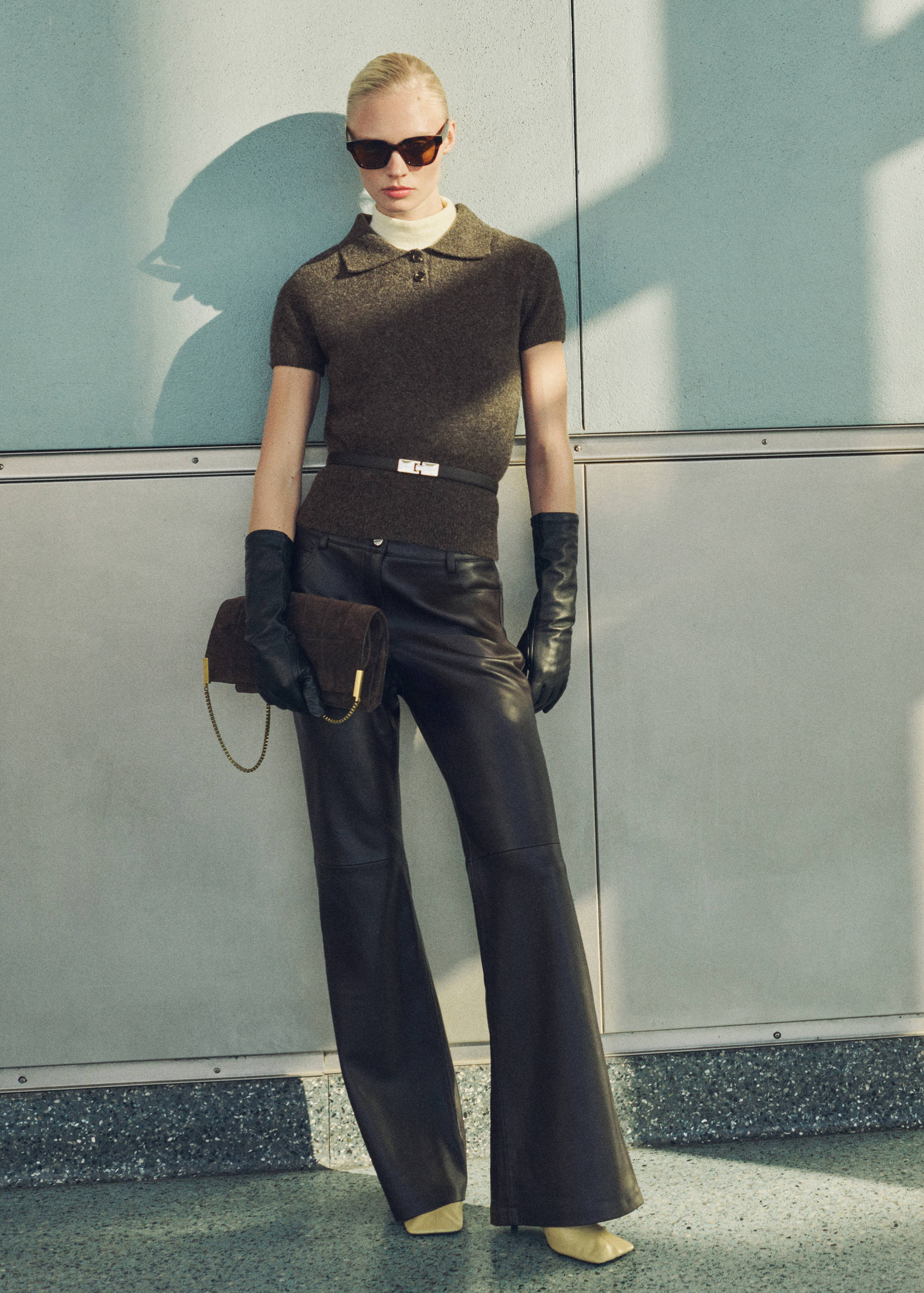 Kurzarm-Pullover mit Polokragen - Allgemeine Ansicht