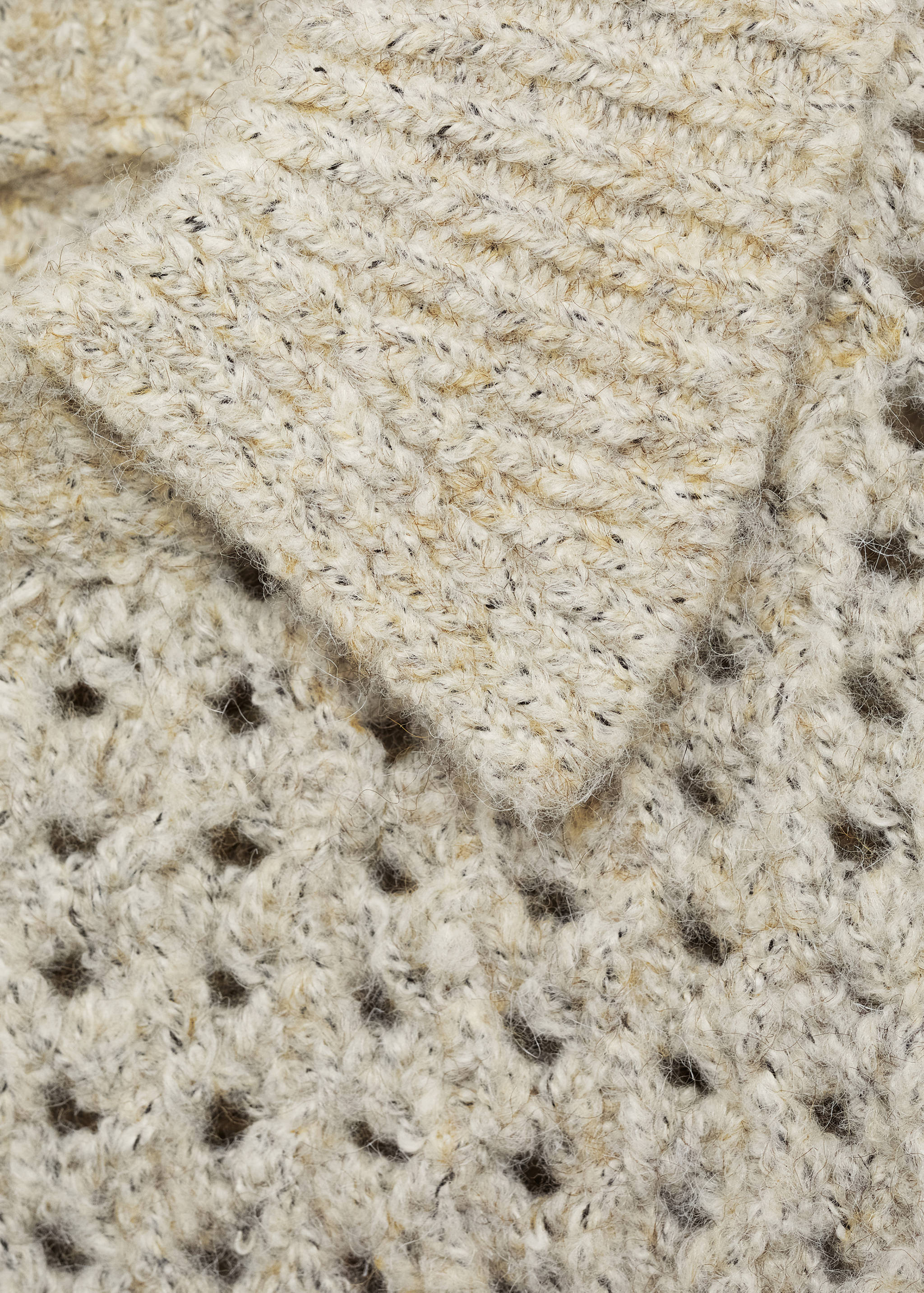 Openwork knitted polo-neck sweater - Details of the article 8