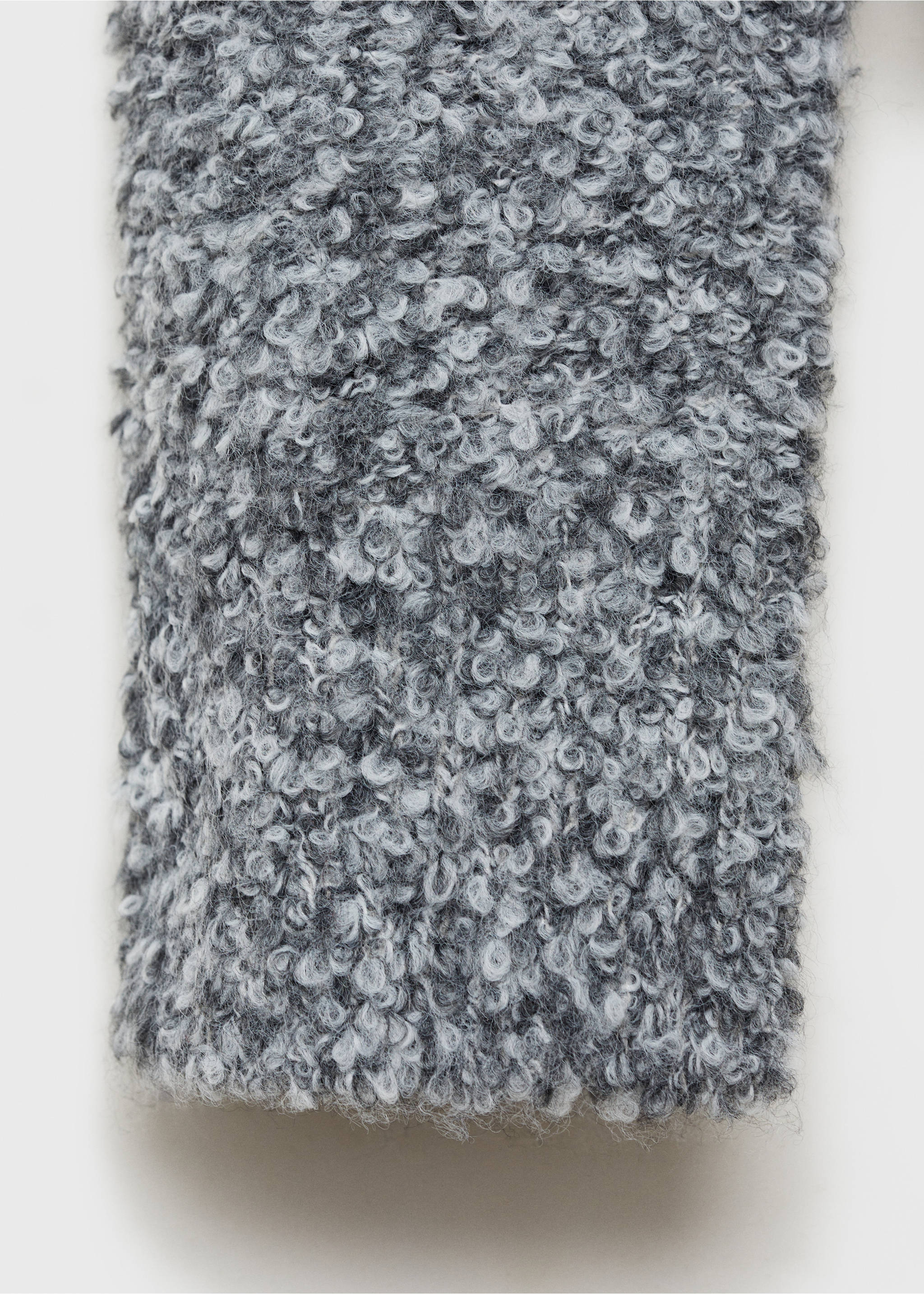 Round-neck bouclé sweater - Details of the article 0, Medium Heather Grey. Ref: 87000371-00.