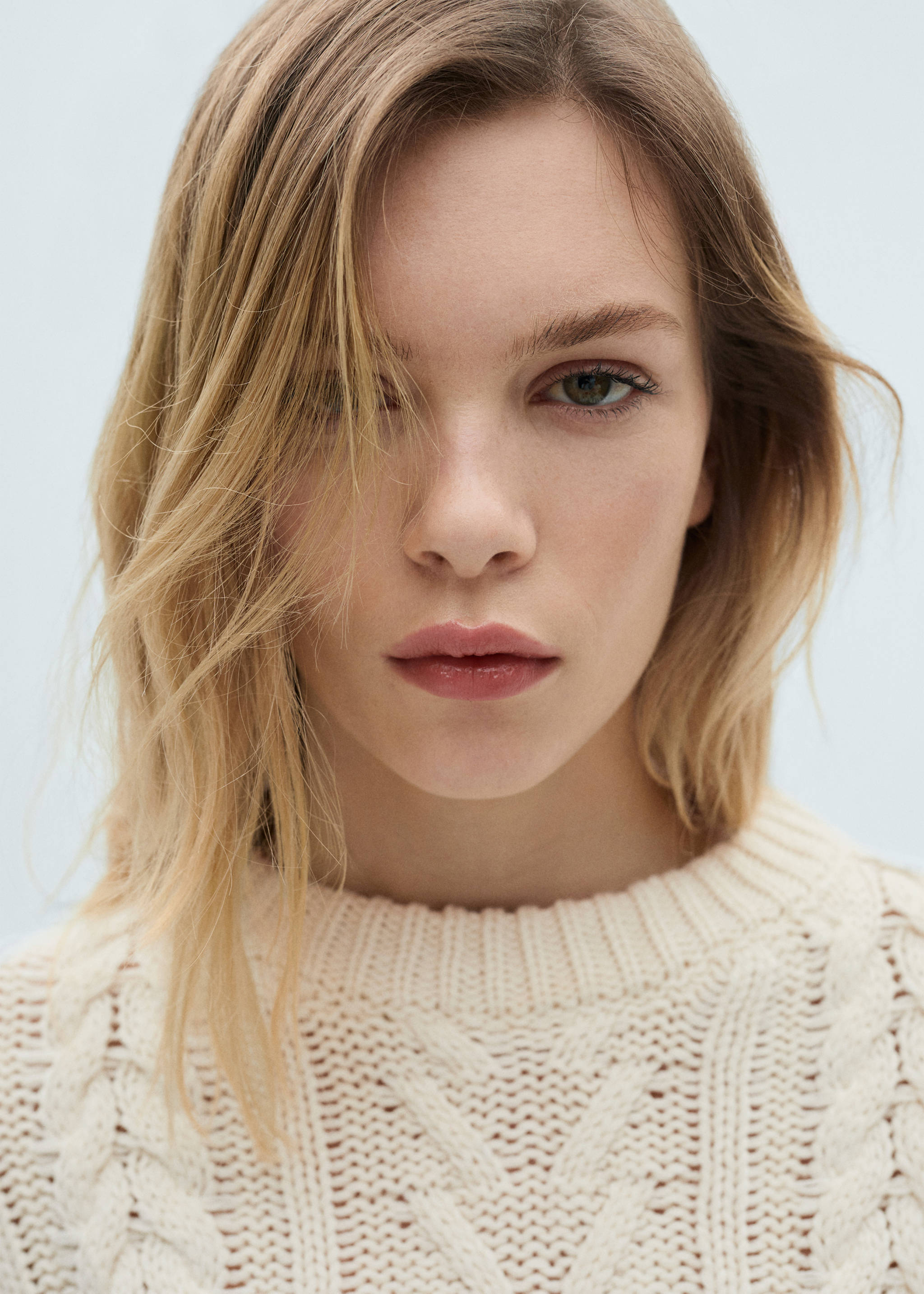 Striped braided sweater - Details of the article 1