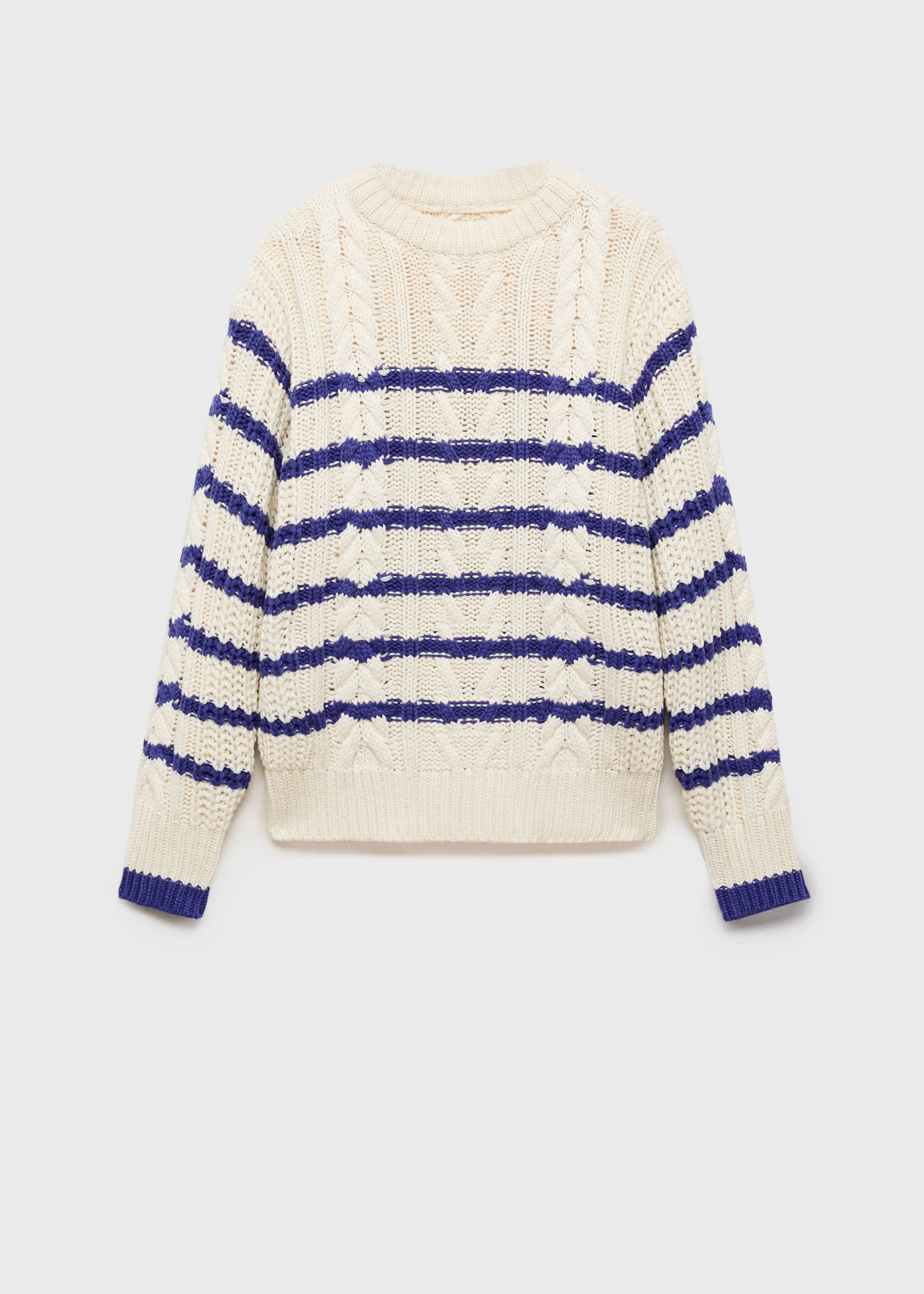Striped braided sweater - Article without model