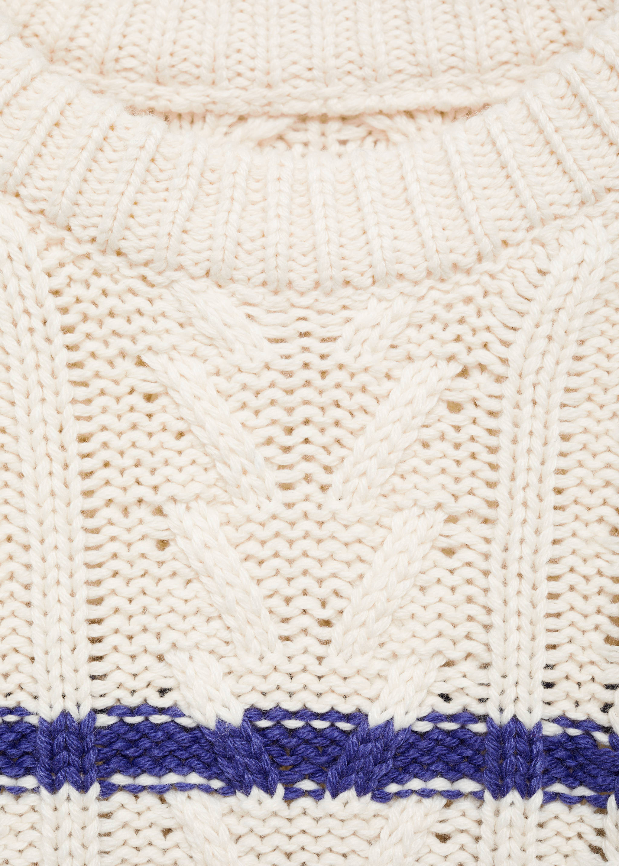 Striped braided sweater - Details of the article 8
