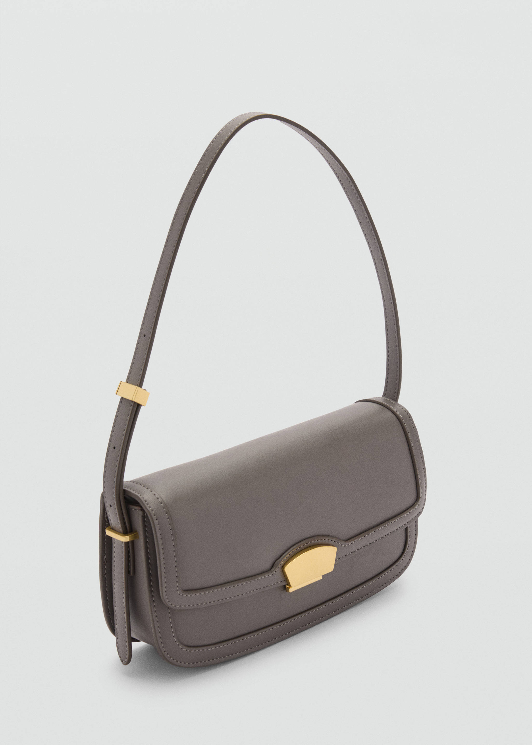 Shoulder bag with metal closure - Medium plane