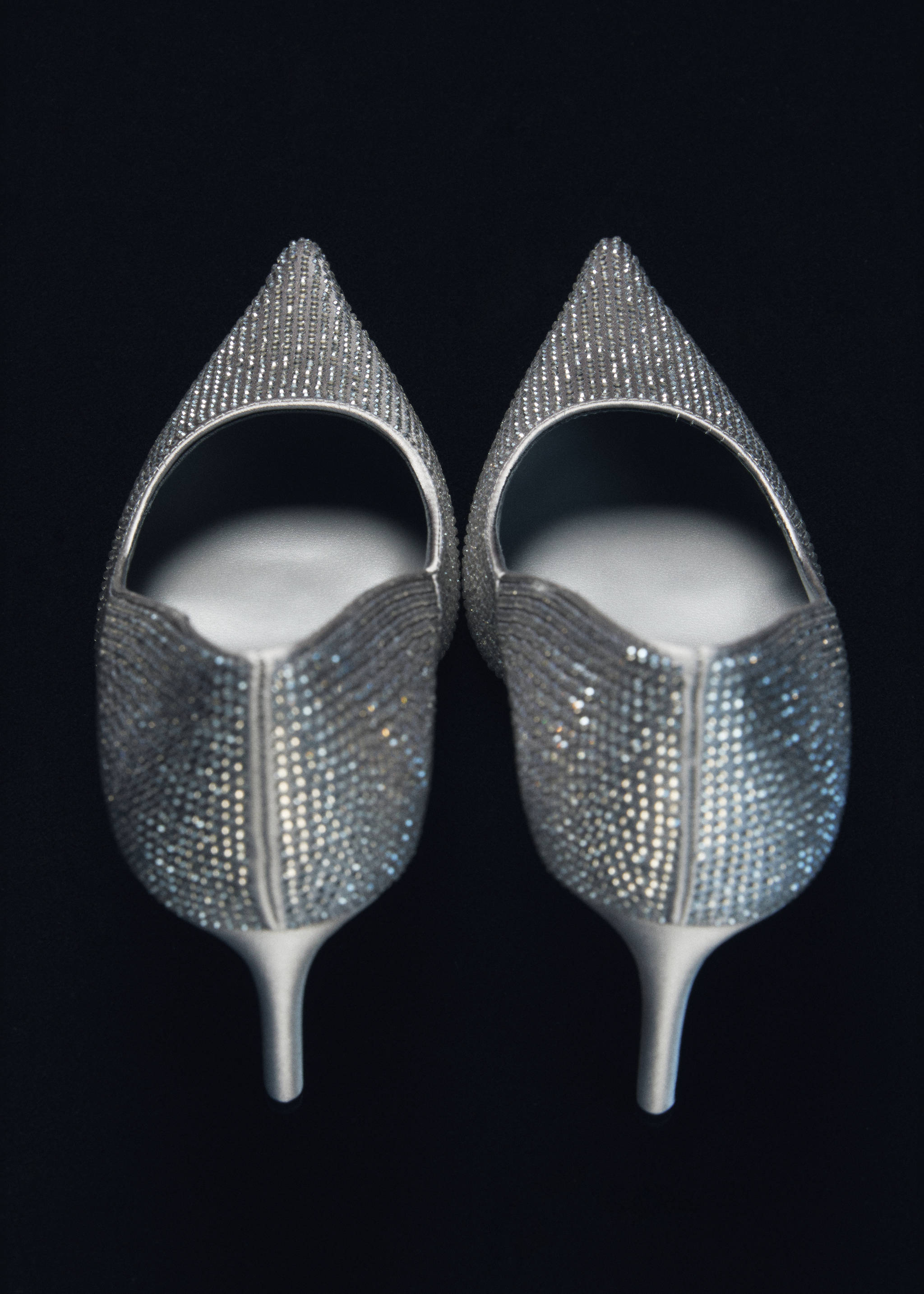Rhinestone heel shoes - General plane, Silver. Ref: 87000415-00.