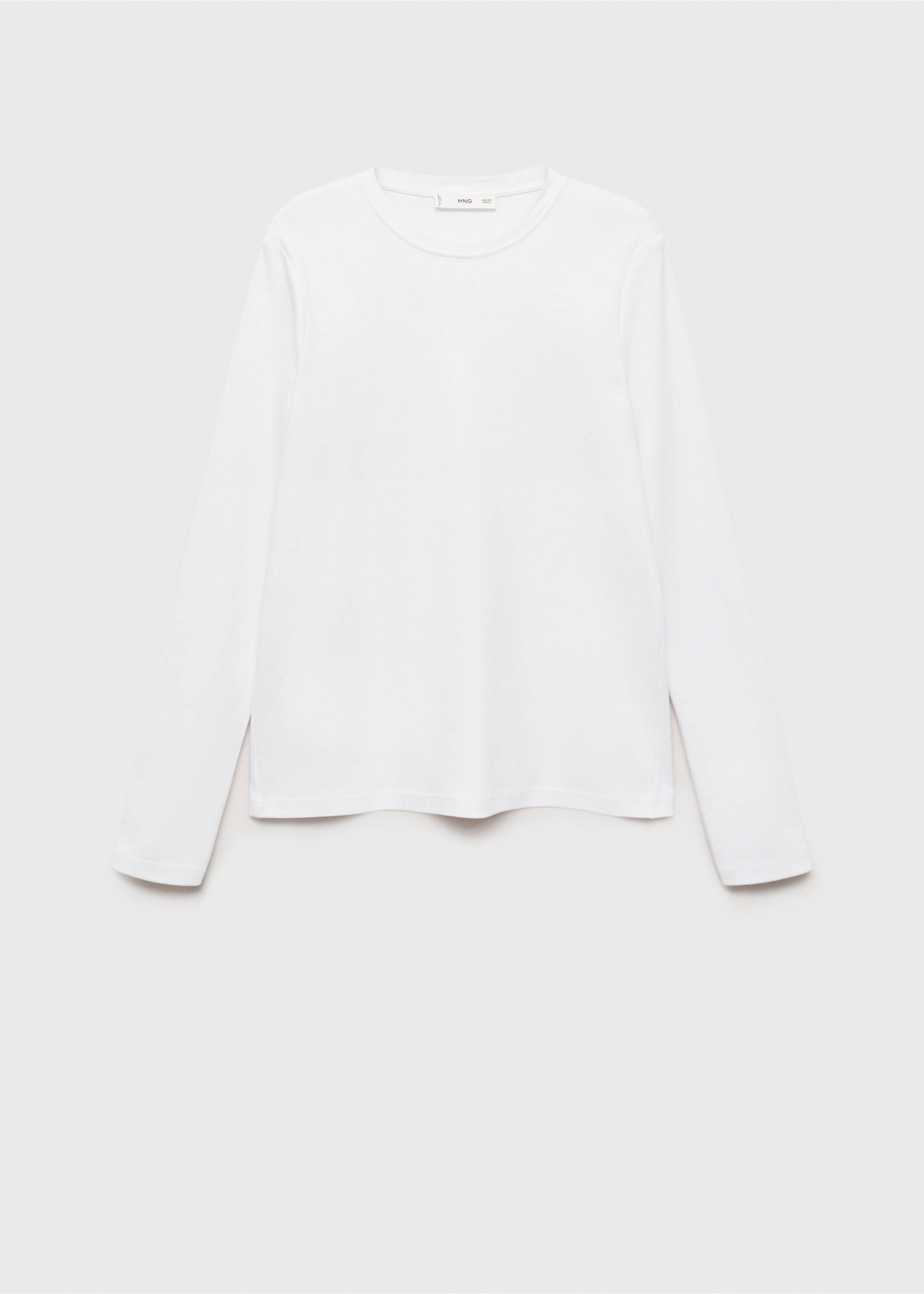 Thin round-neck t-shirt - Article without model, White. Ref: 87000441-00.