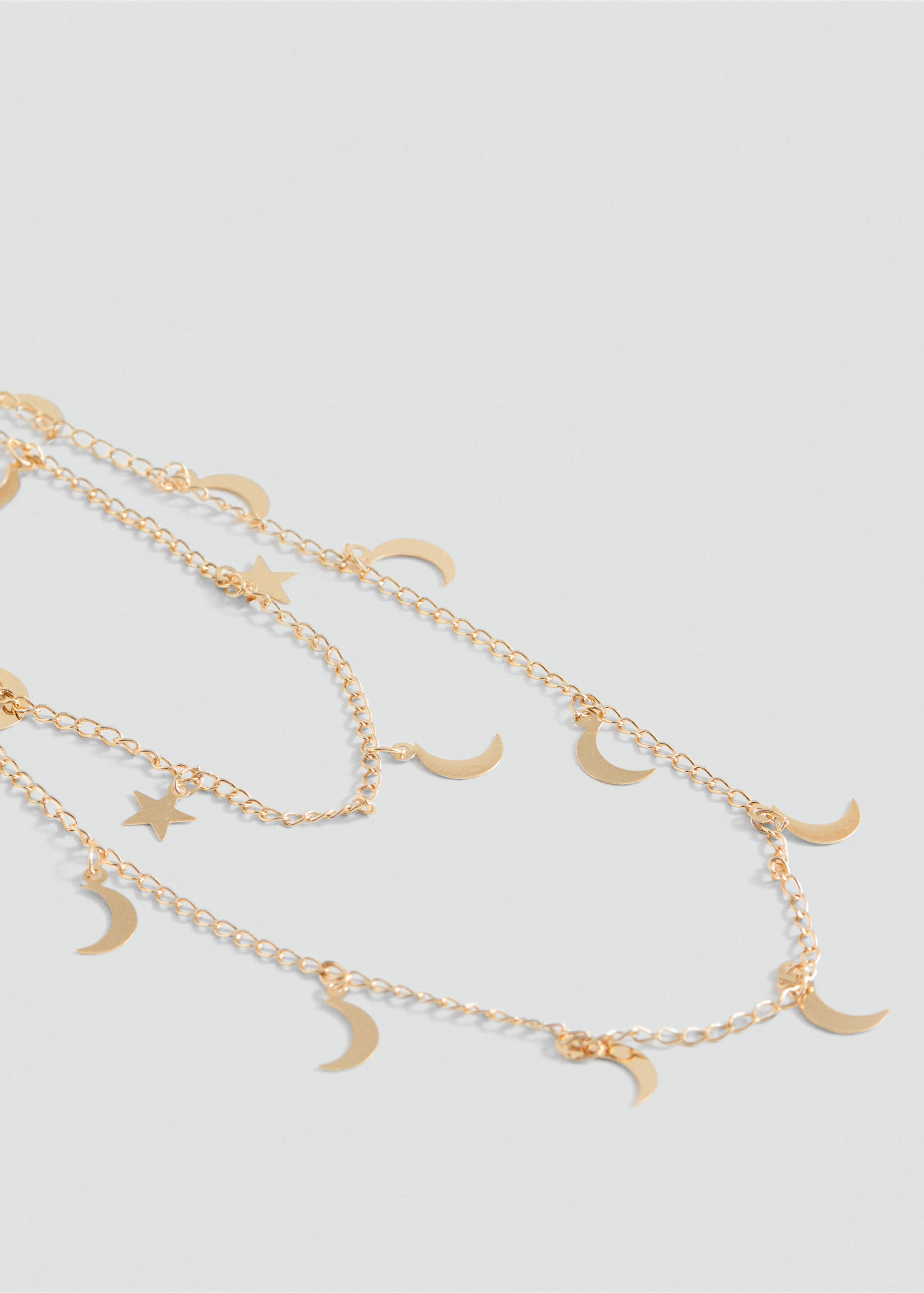 Combined chain necklace - Medium plane, Gold. Ref: 87000443-00.