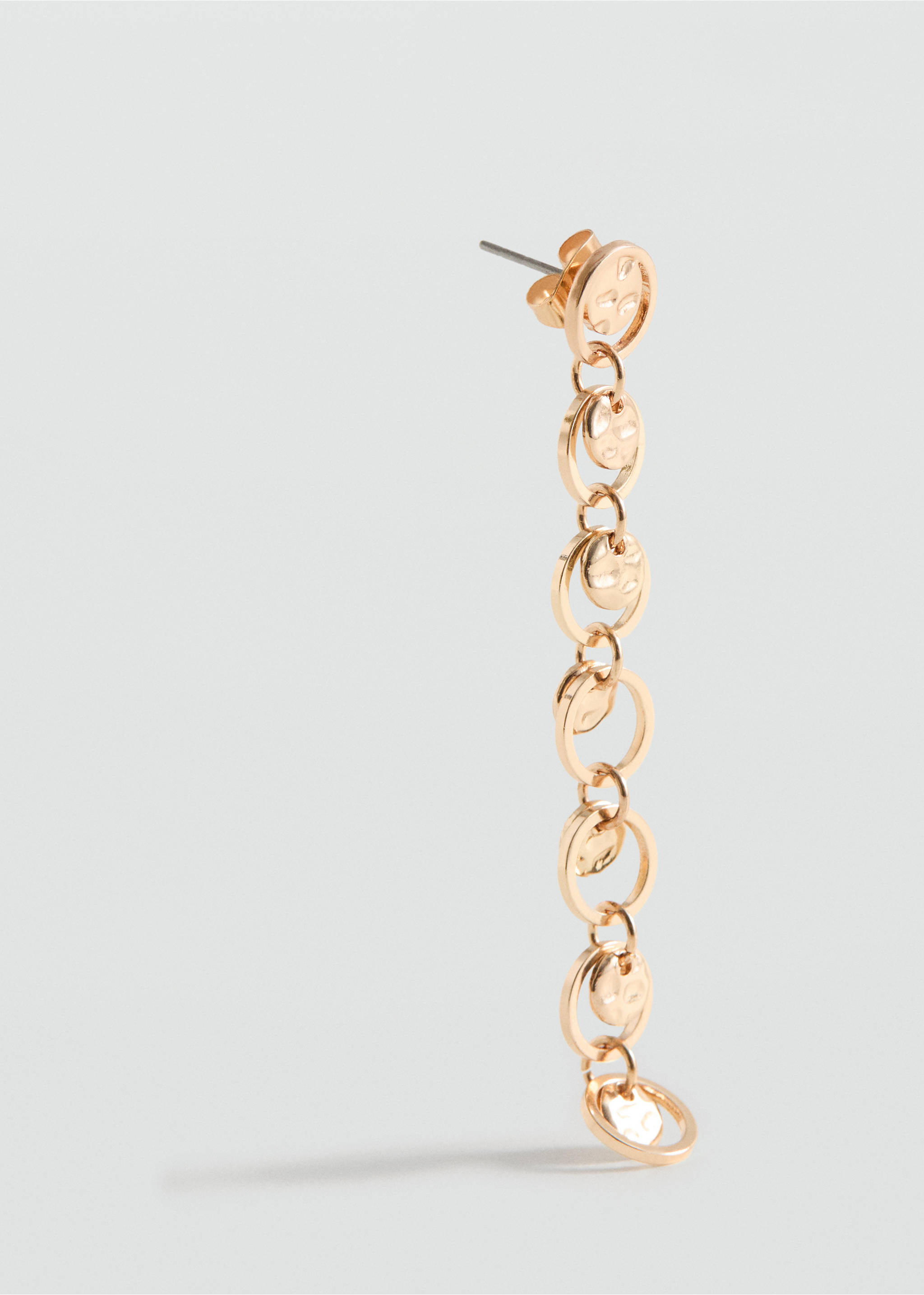 Lange kreisförmige Ohrringe - Mittlere Ansicht, Gold. Ref: 87000450-00.