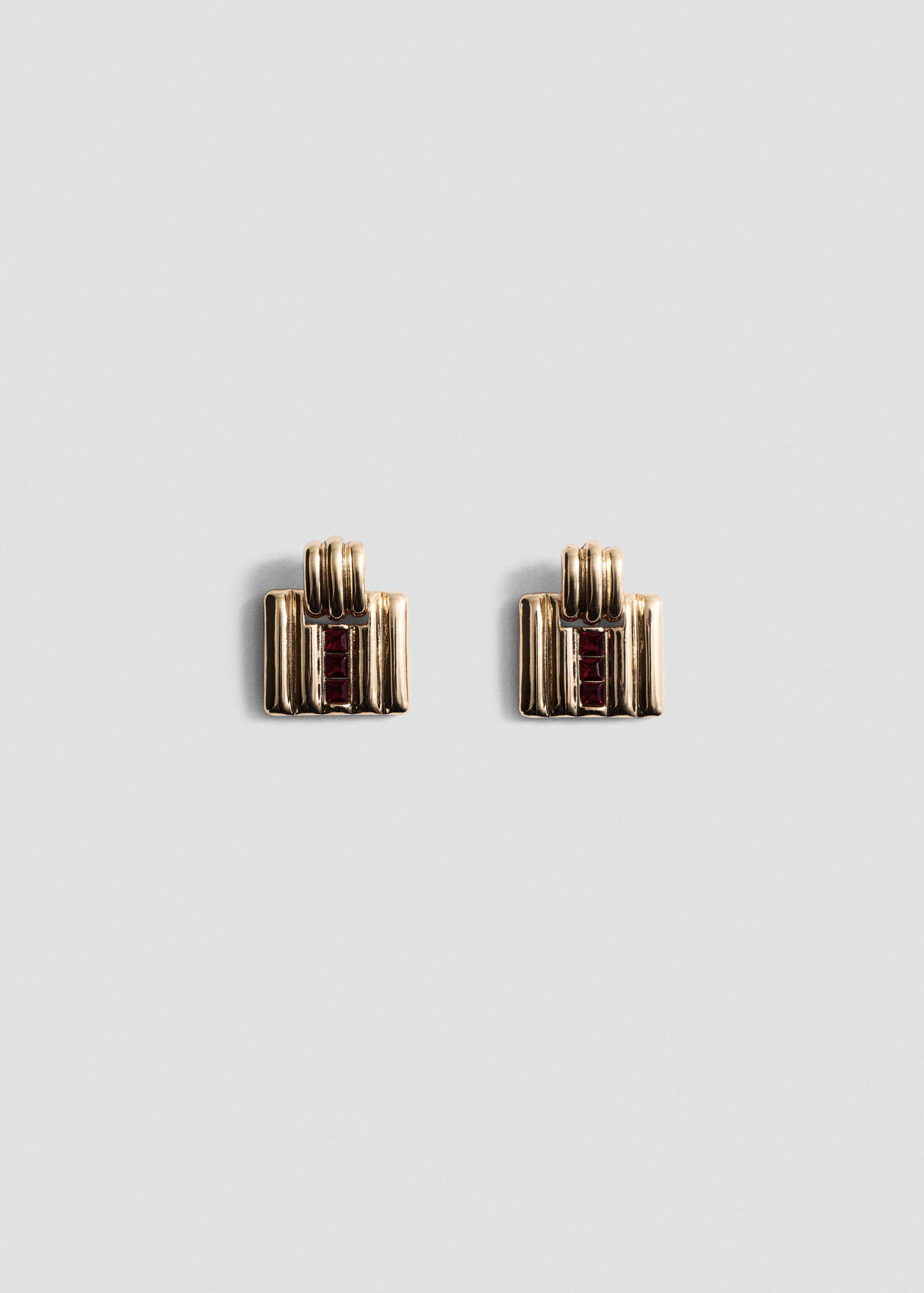 Geometric earrings with crystals detail - Article without model