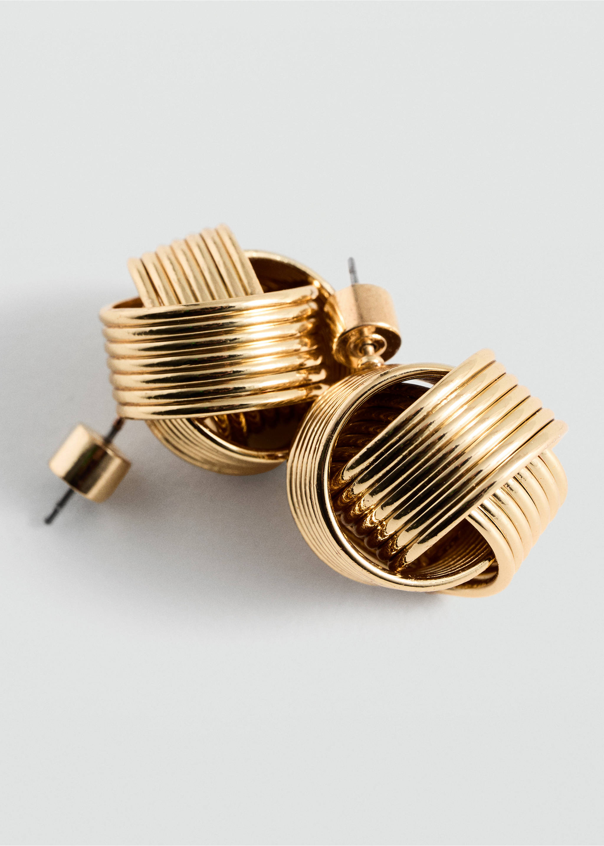 Pendientes circulares entrelazados - Plano medio, Oro. Ref: 87000468-00.