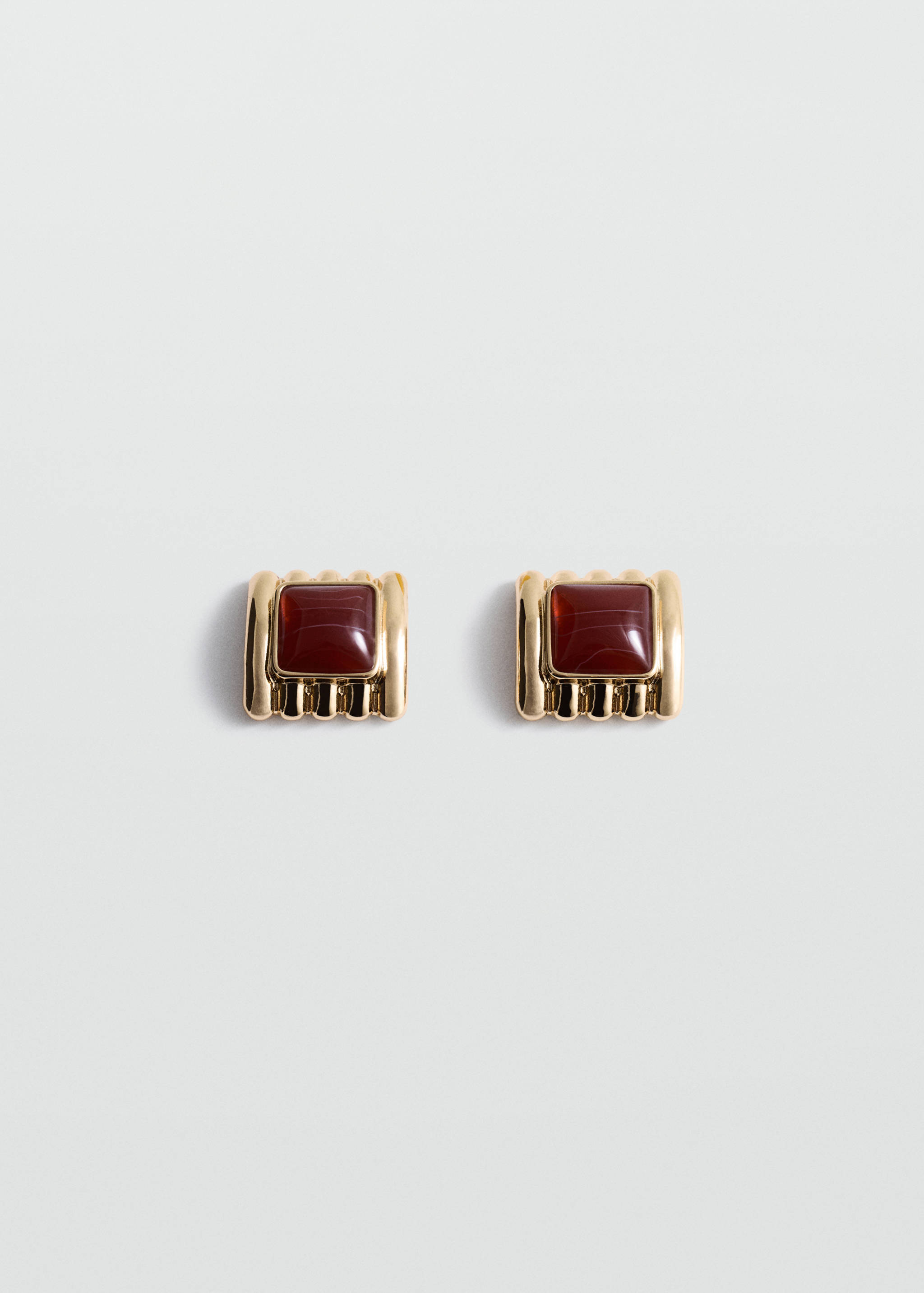 Combined square relief earrings - Article without model