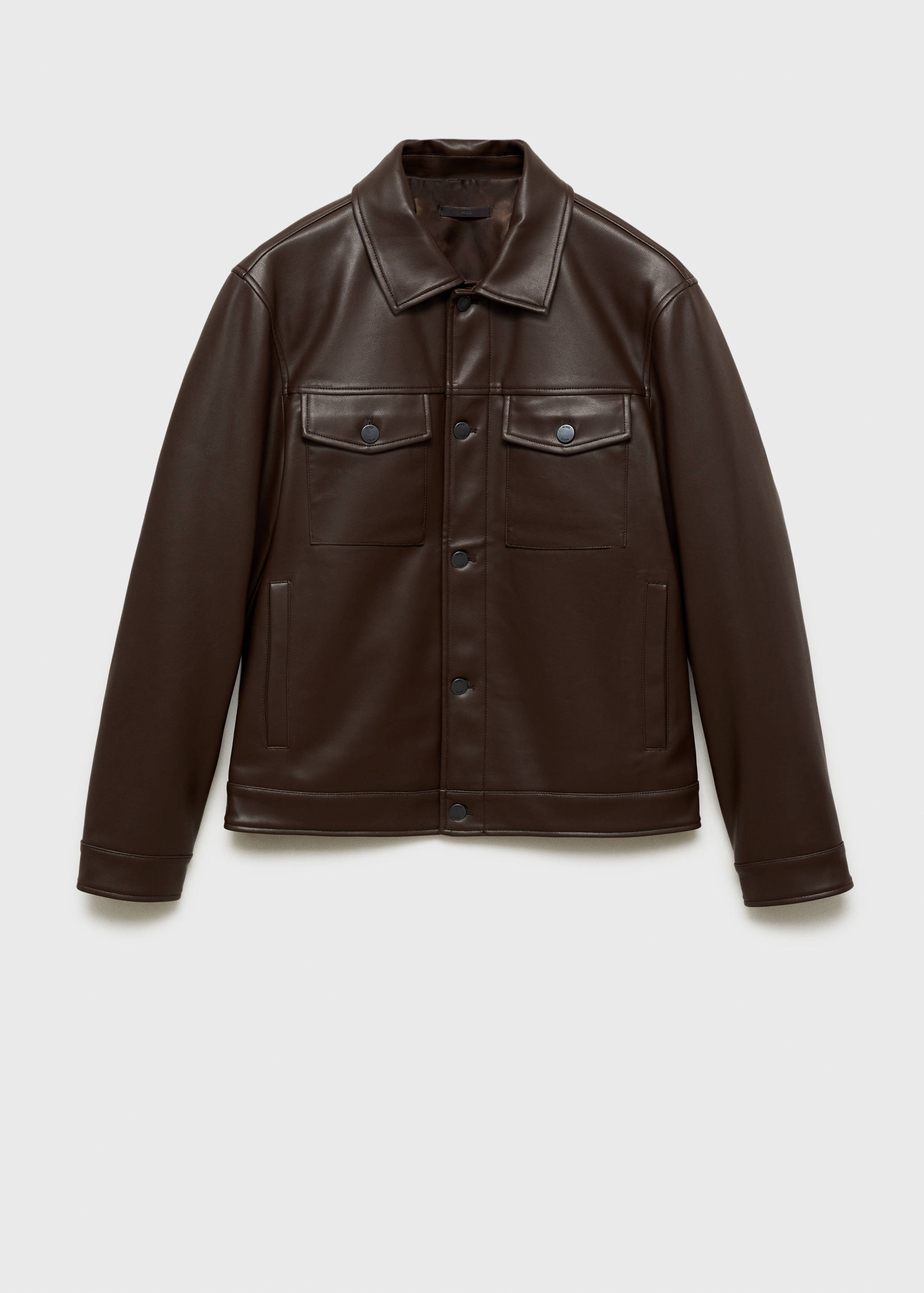 Cazadora efecto piel bolsillos - Artículo sin modelo