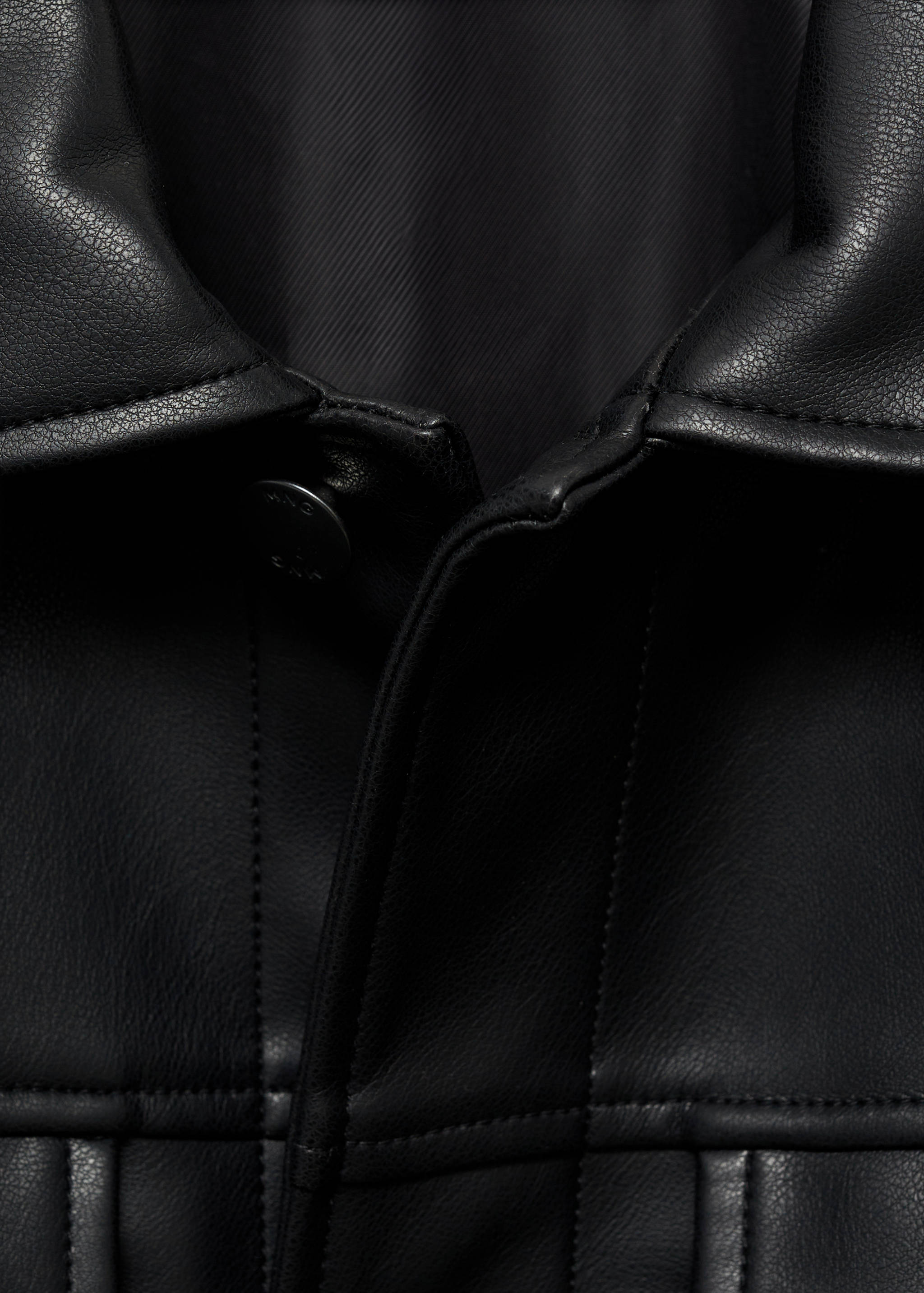 Faux-leather jacket with pockets - Details of the article 8