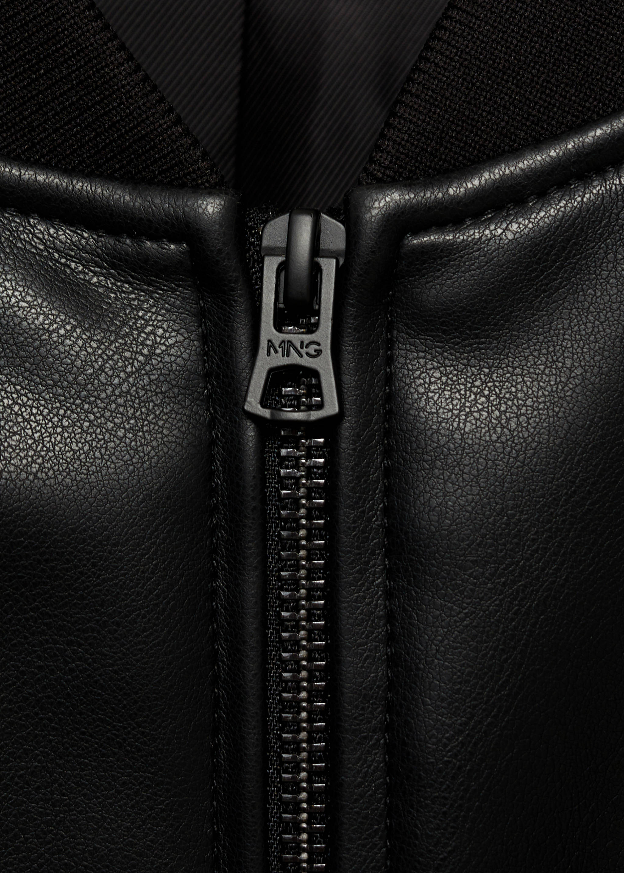 Faux-leather bomber jacket - Details of the article 8