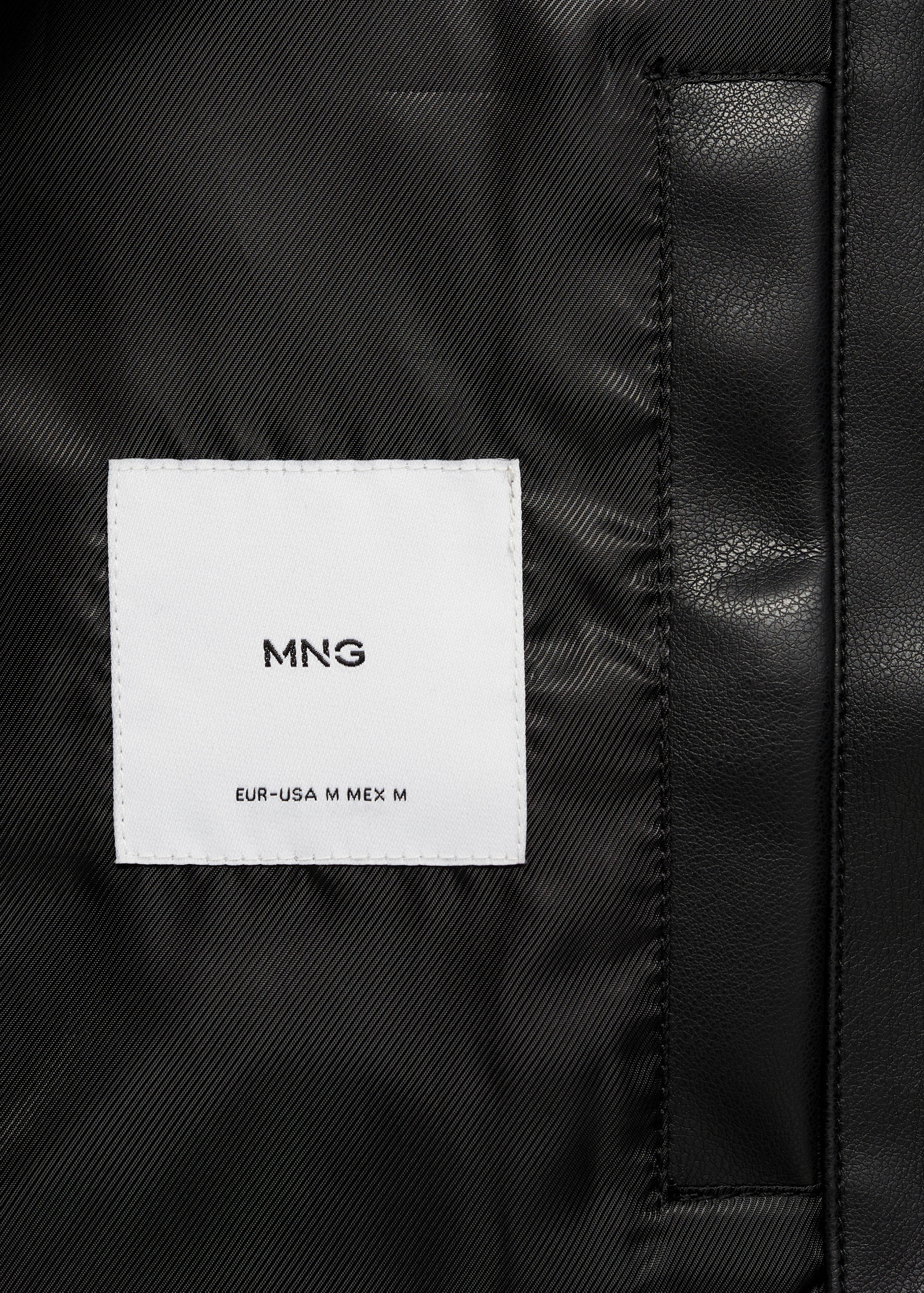 Faux-leather bomber jacket - Details of the article 0