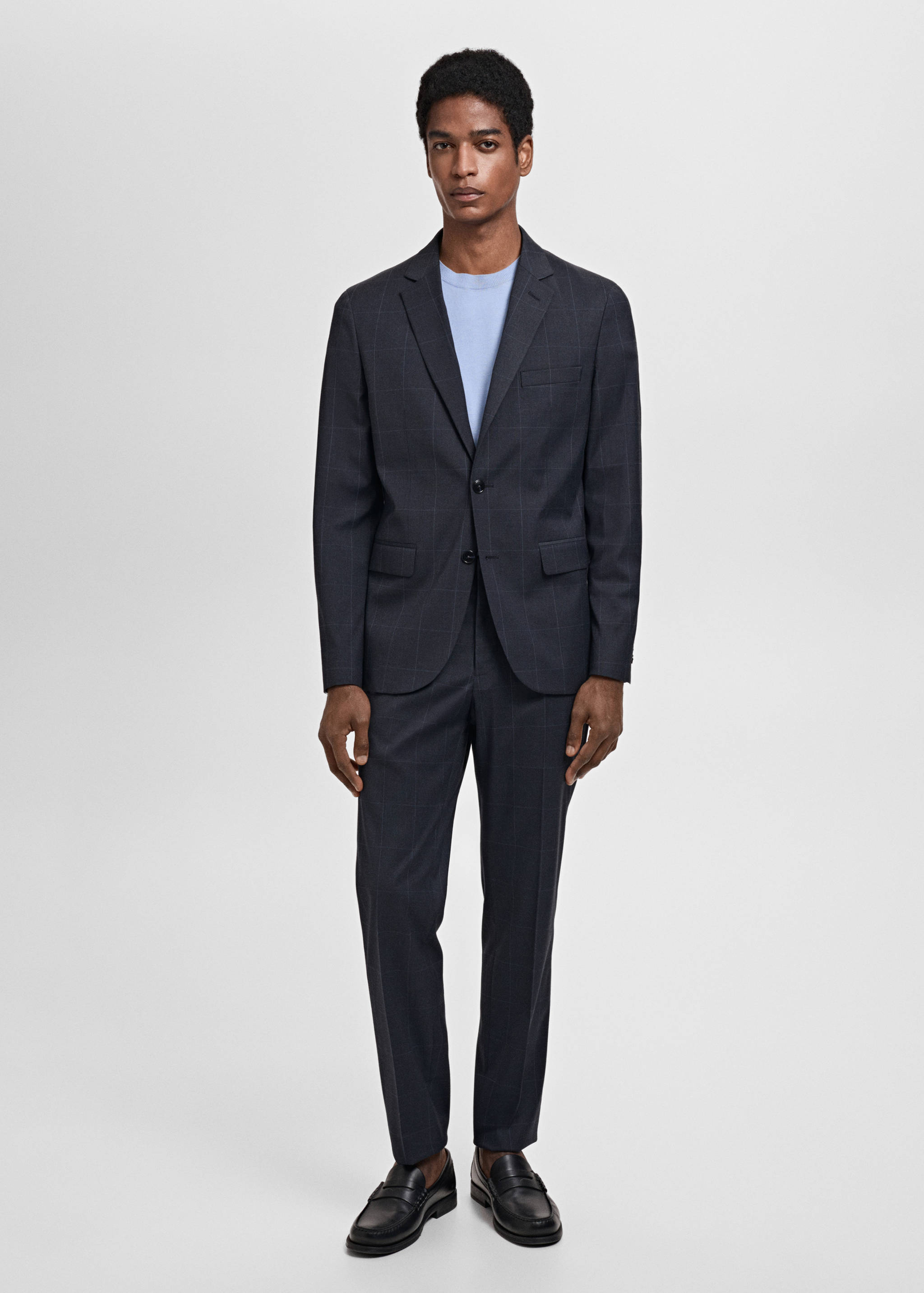 Super Slim Fit-Anzughose aus Stretchstoff - Allgemeine Ansicht