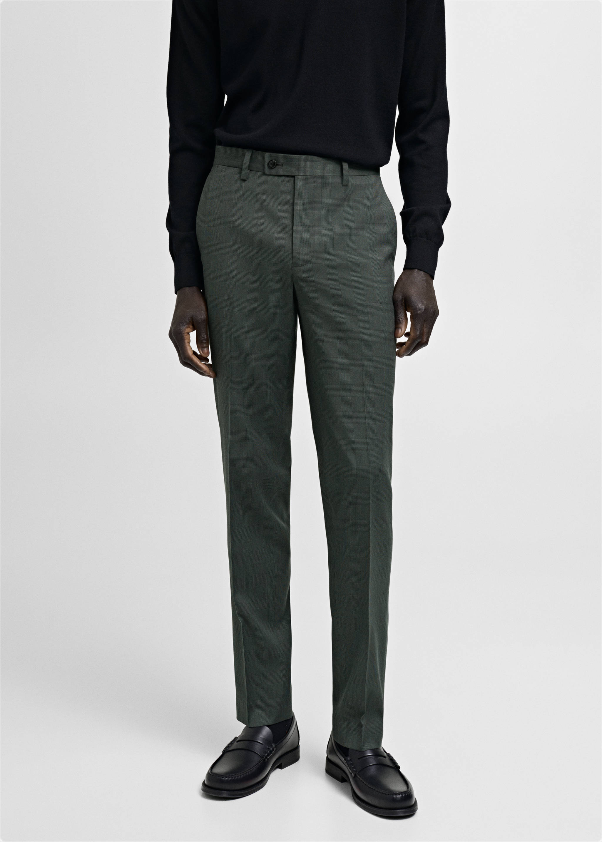 Milan Prince of Wales check suit trousers - Medium plane