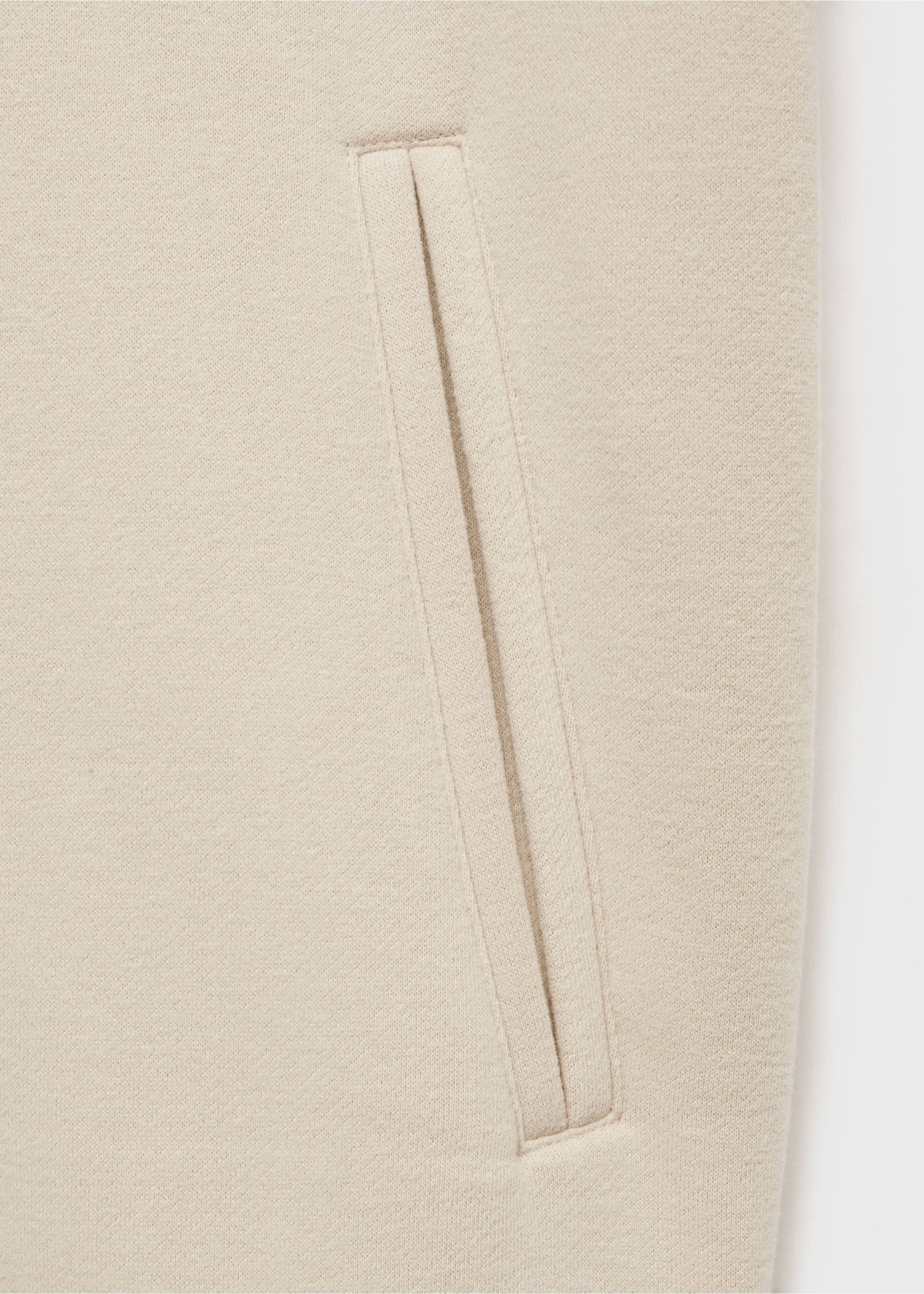 Baumwoll-Bomberjacke aus Baumwolle mit Kontrastdesign - Detail des Artikels 0, Beige. Ref: 87000598-00.