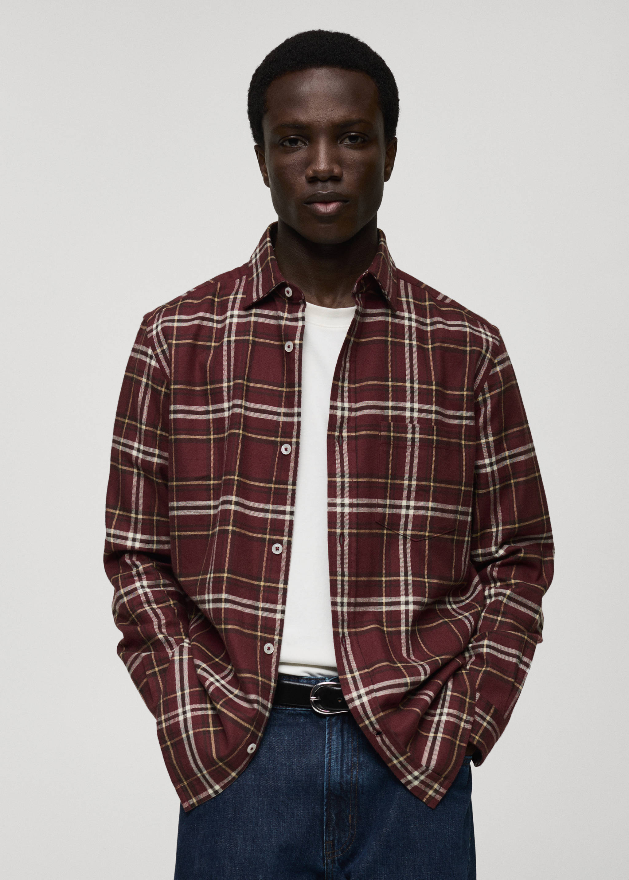 100% cotton flannel checkered shirt - Medium plane