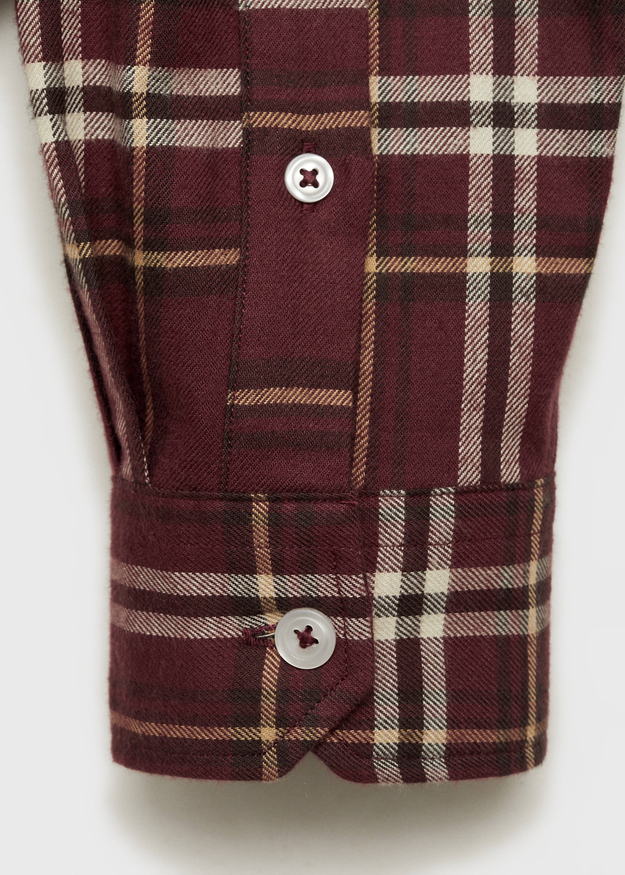100% cotton flannel checkered shirt - Details of the article 0