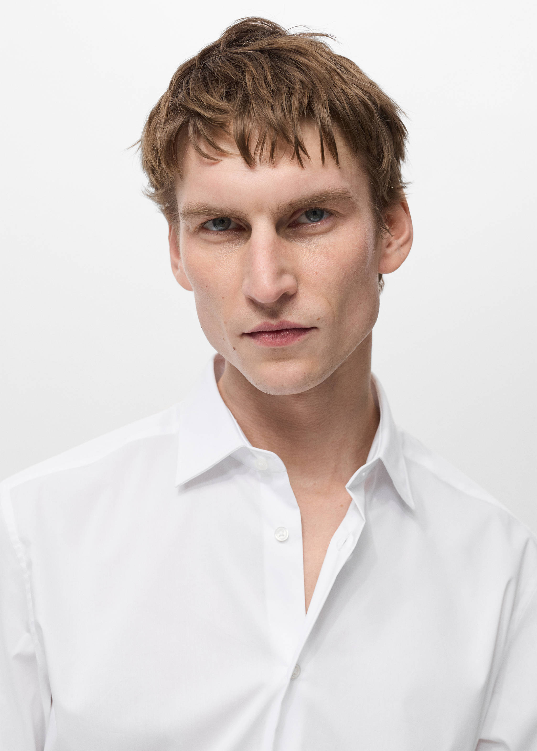 Regular-fit stretch cotton shirt - Reverse of the article