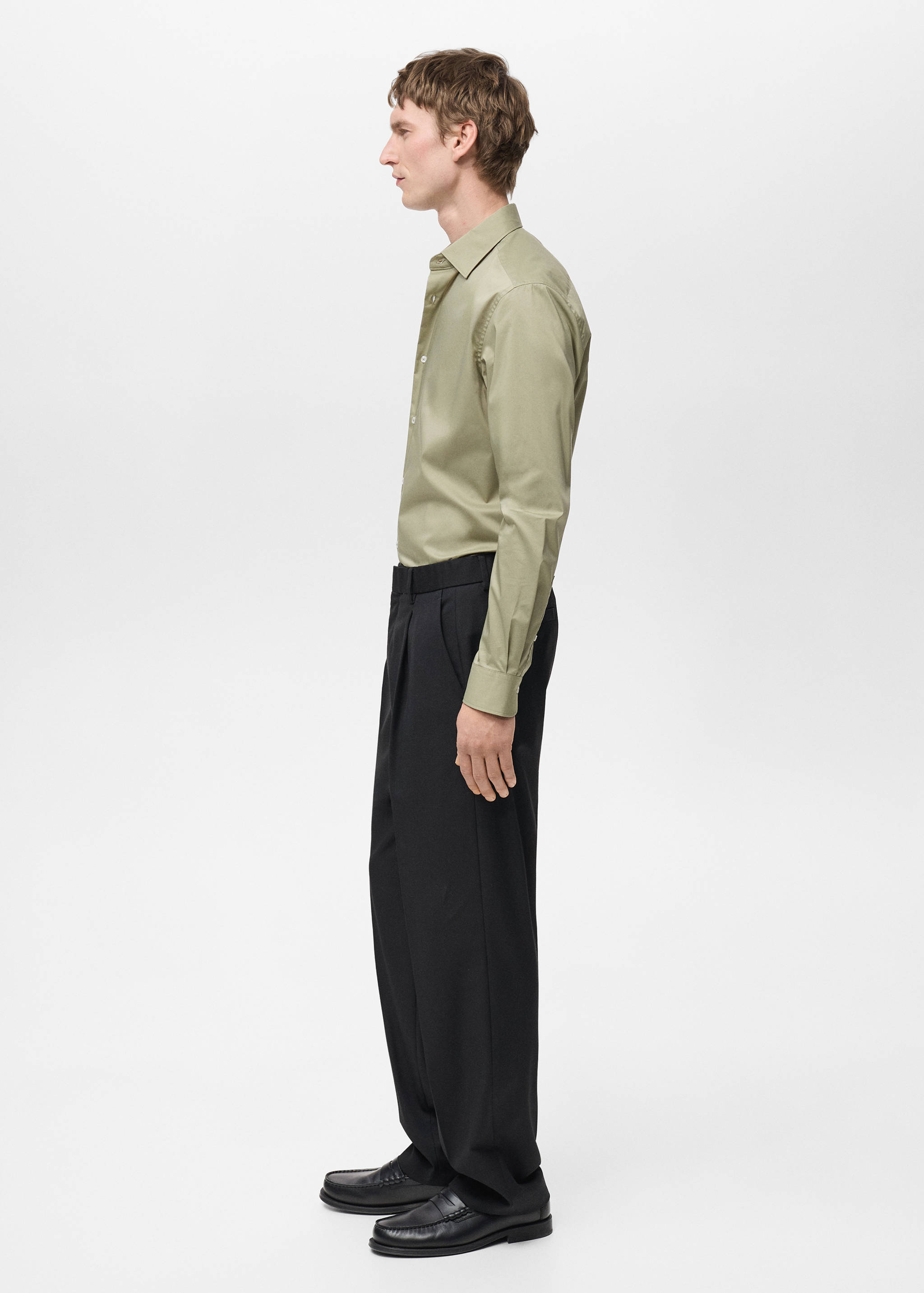 Regular-fit stretch cotton shirt - Details of the article 2