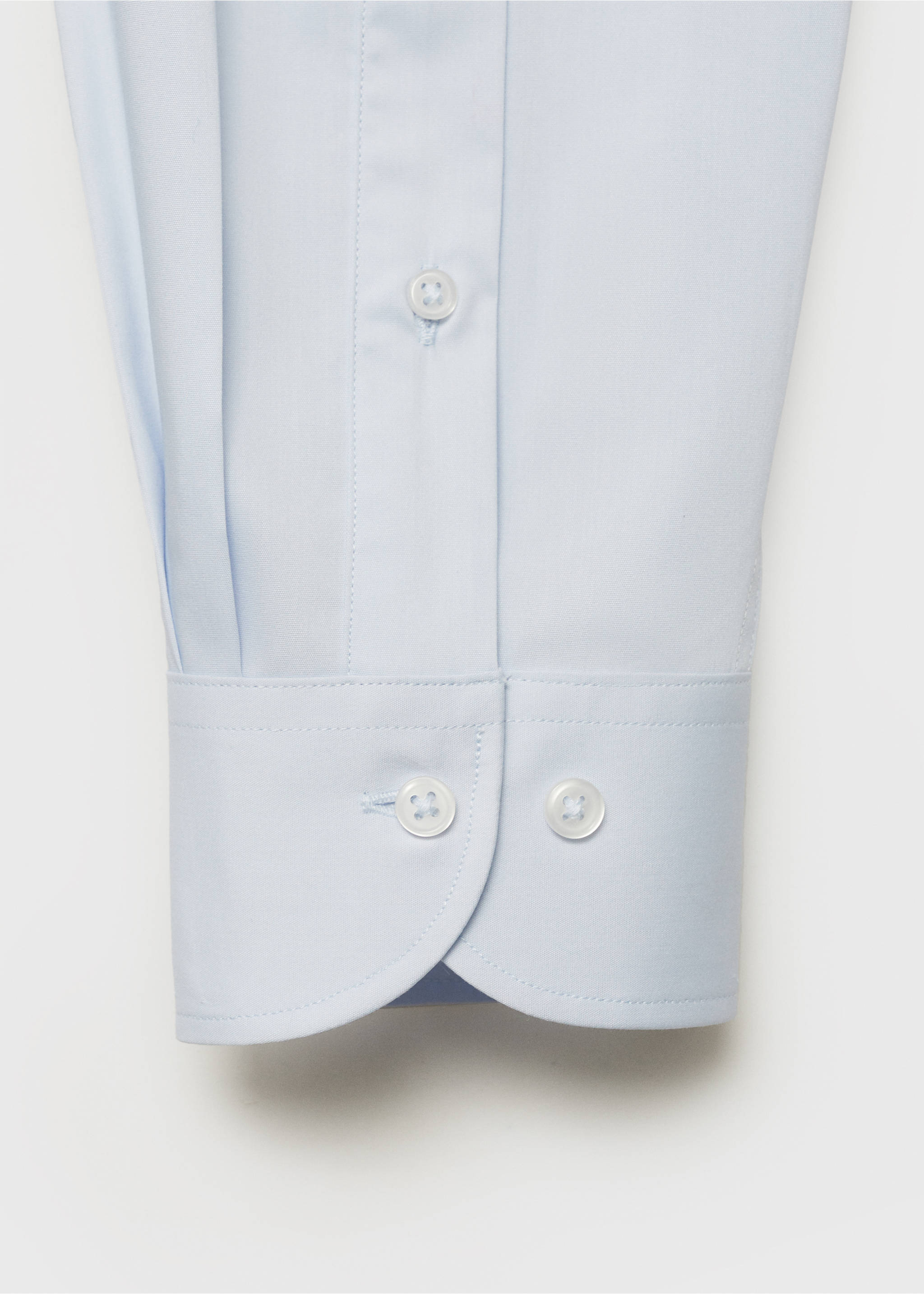 Regular Fit-Hemd aus Stretch-Baumwolle - Detail des Artikels 0, Himmelblau. Ref: 87000602-00.