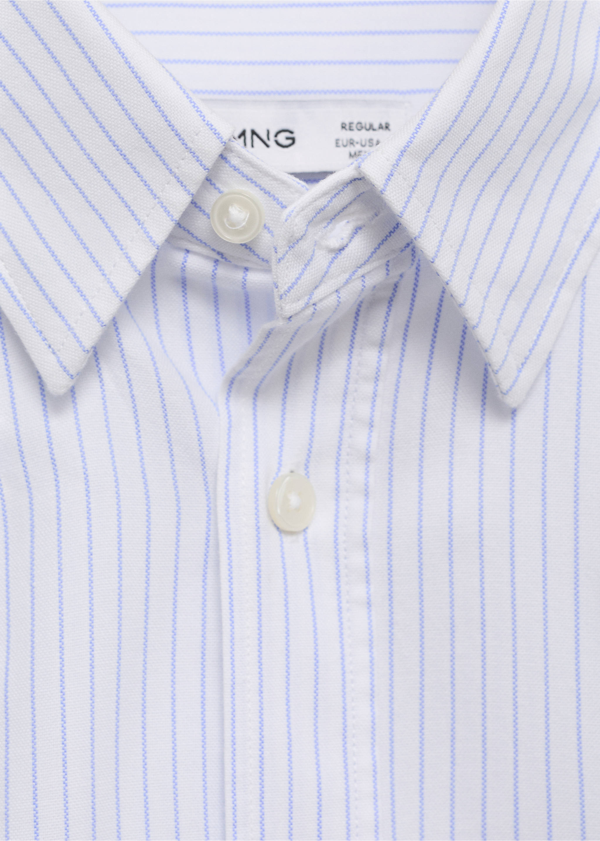100% cotton striped shirt - Details of the article 8, White. Ref: 87000603-00.