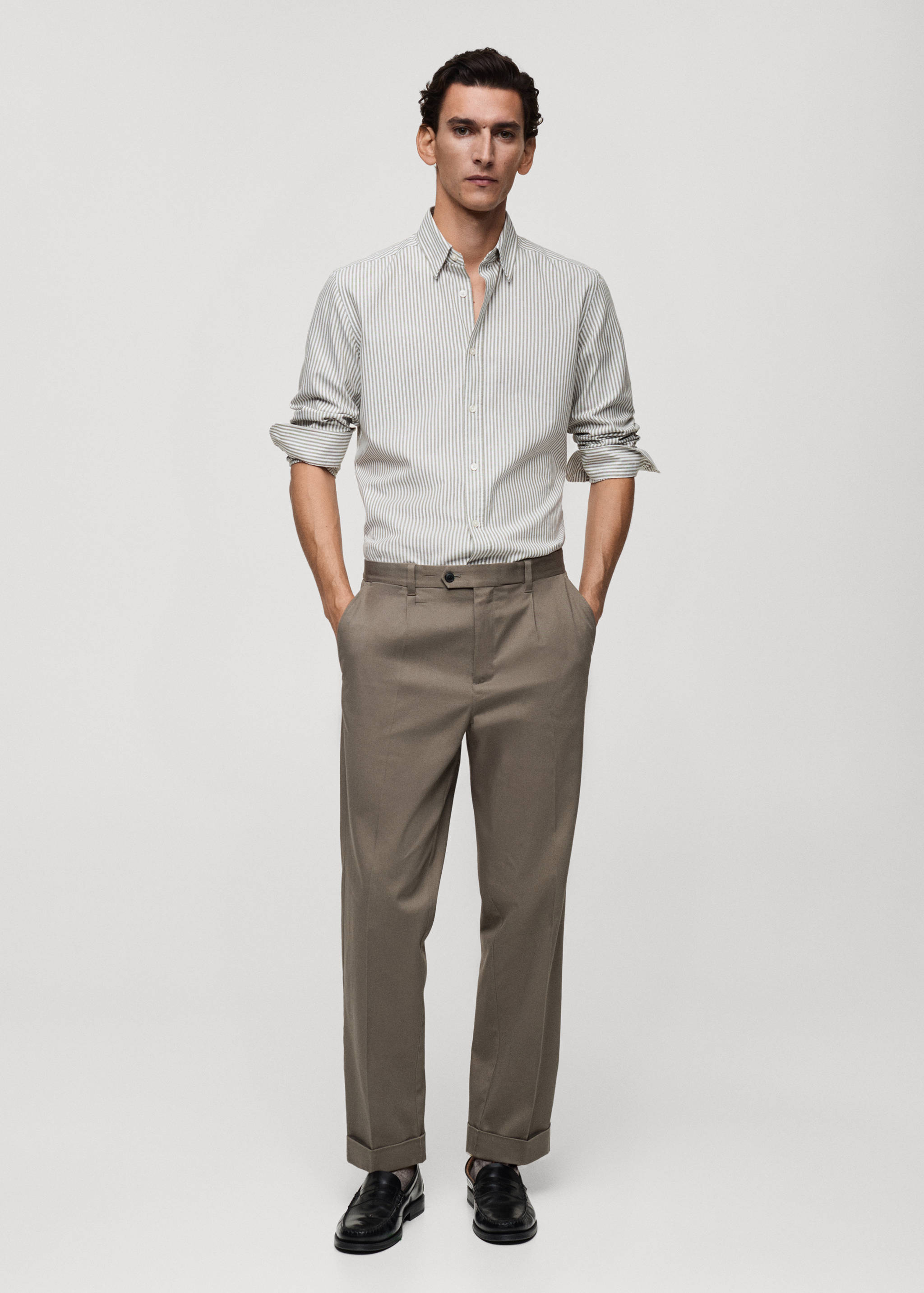 100% cotton striped shirt - General plane