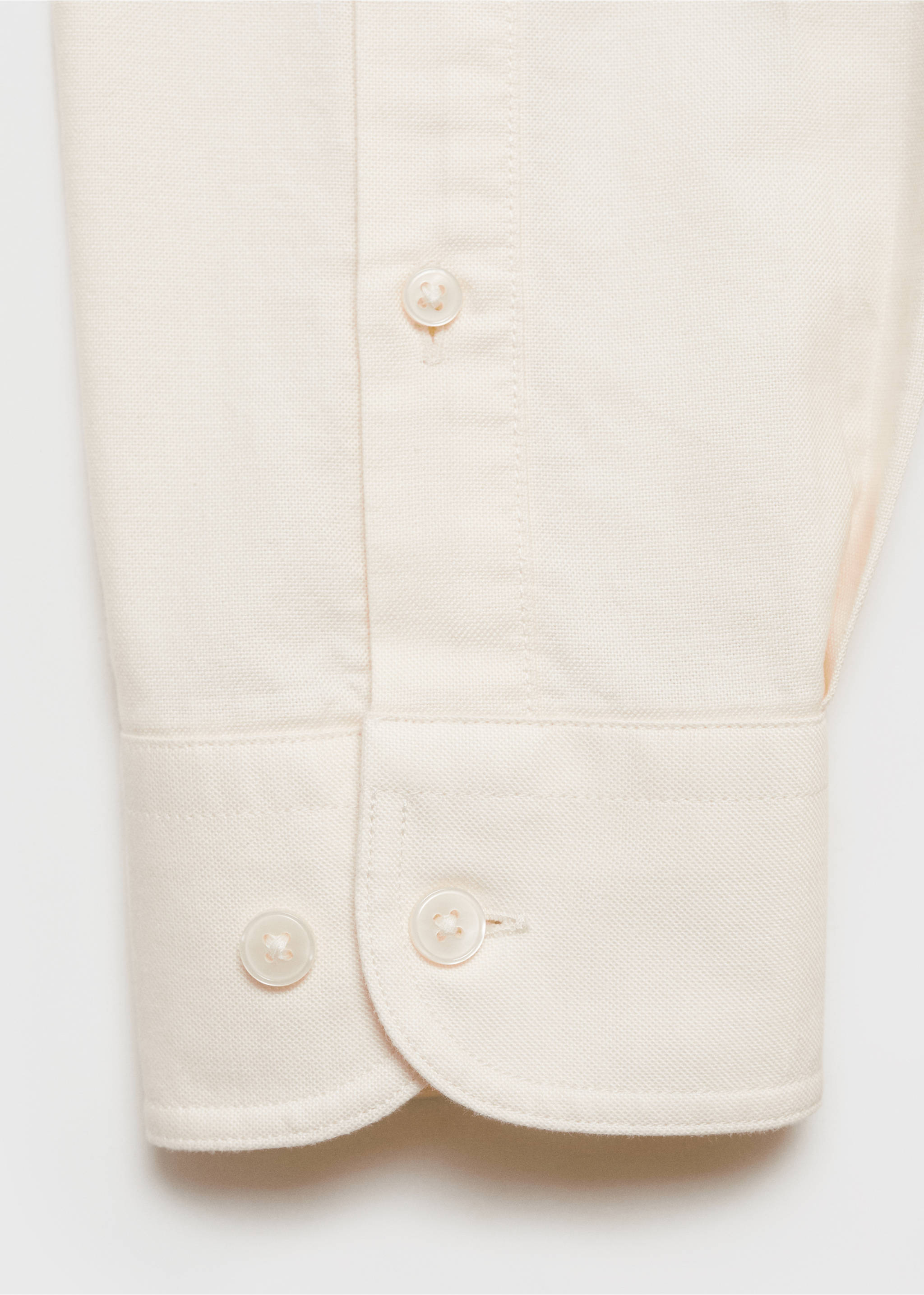 100% cotton Oxford shirt - Details of the article 0, Ecru. Ref: 87000604-00.