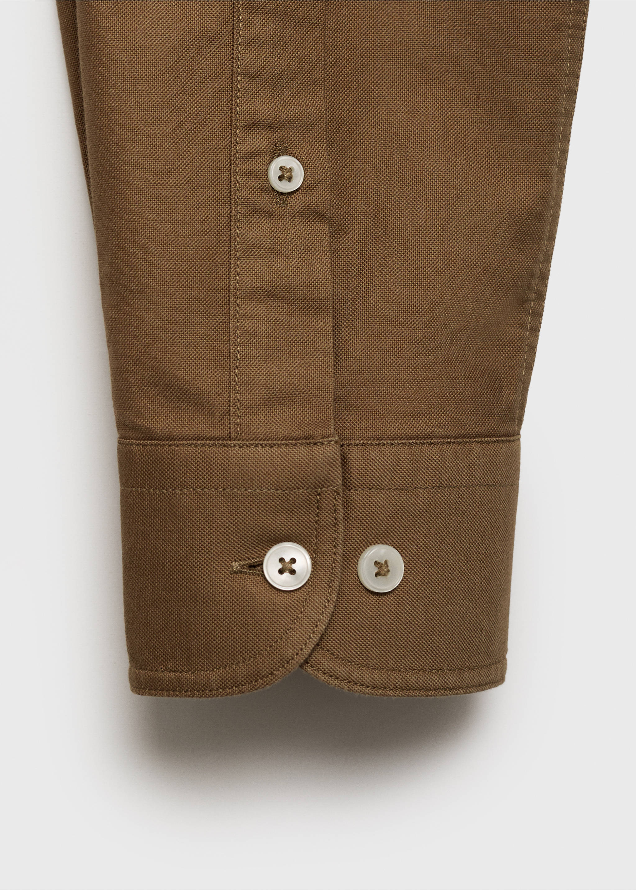 100% cotton Oxford shirt - Details of the article 0, Brown. Ref: 87000604-00.
