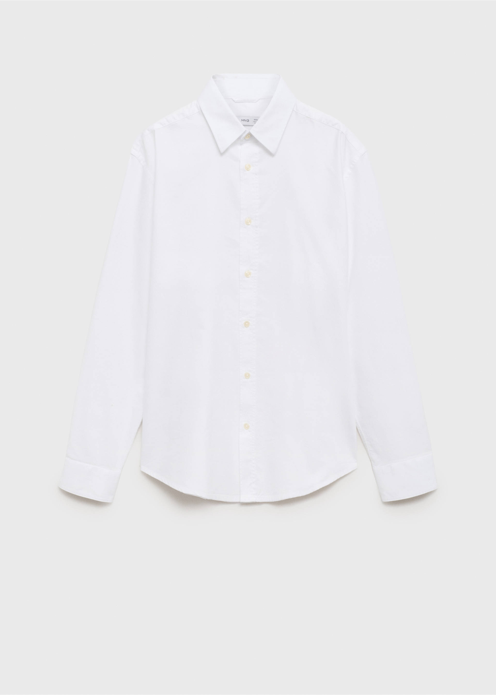 100% cotton Oxford shirt - Article without model, White. Ref: 87000605-00.