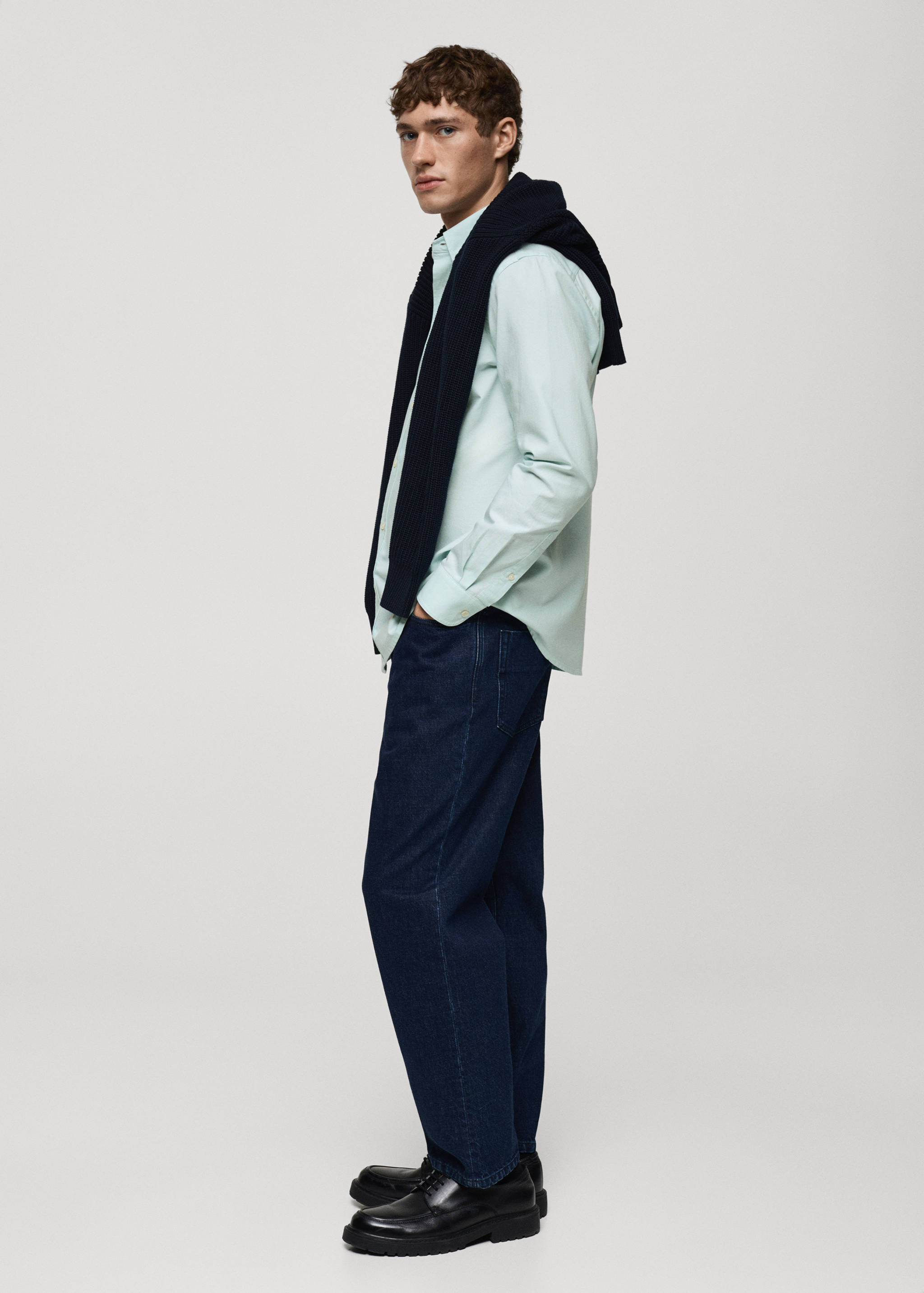 100% cotton Oxford shirt - Details of the article 2