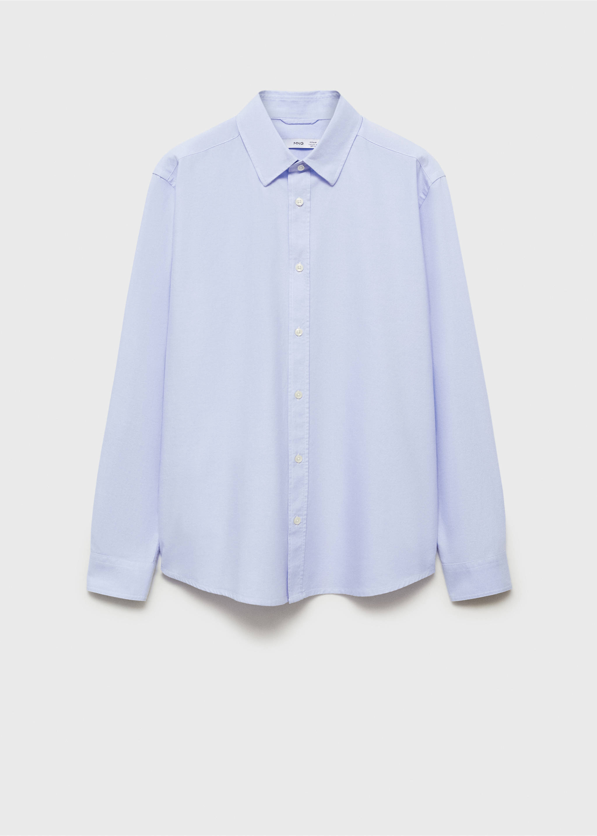 100% cotton Oxford shirt - Article without model, Sky Blue. Ref: 87000605-00.