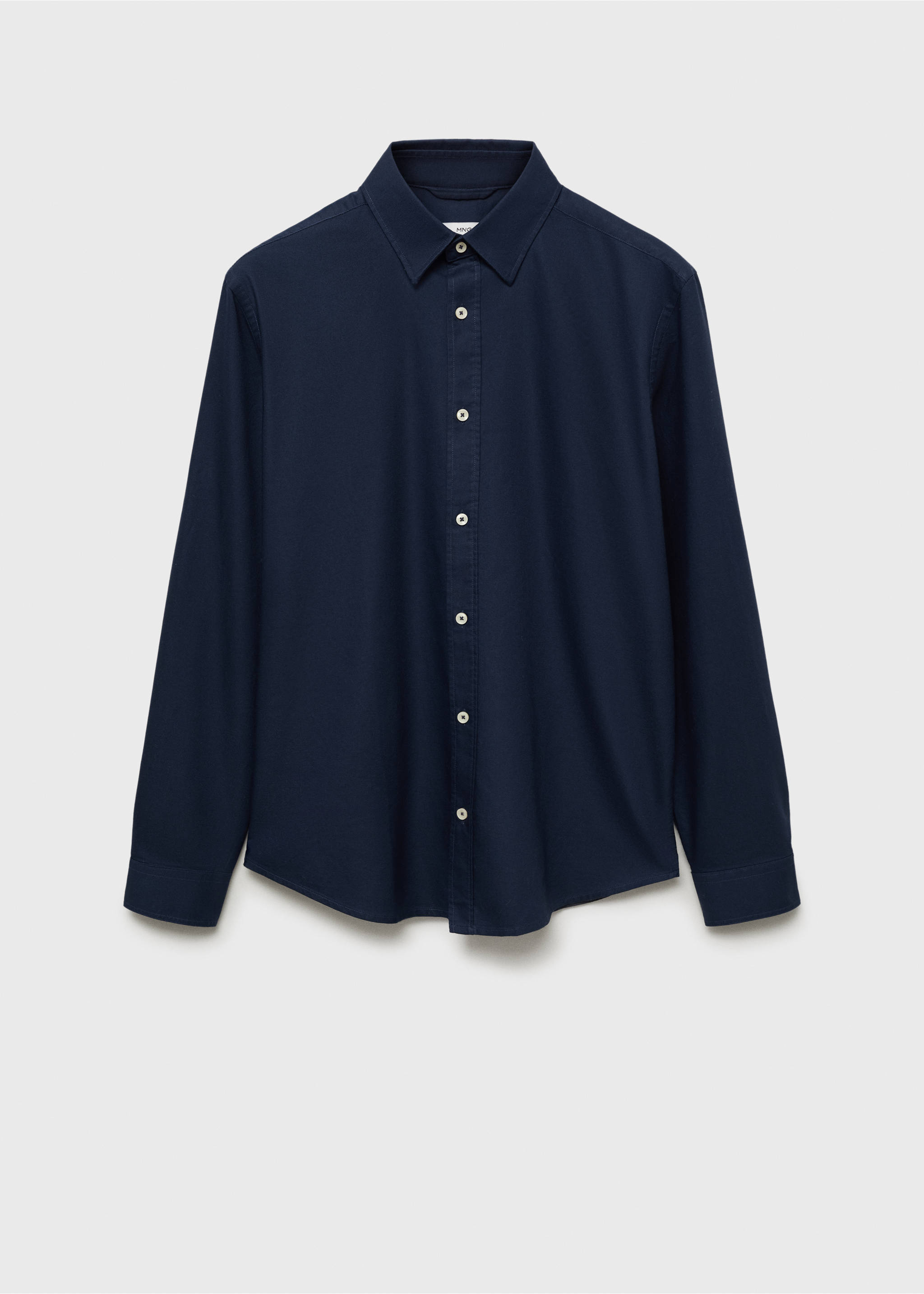 100% cotton Oxford shirt - Article without model, Dark Navy. Ref: 87000605-00.