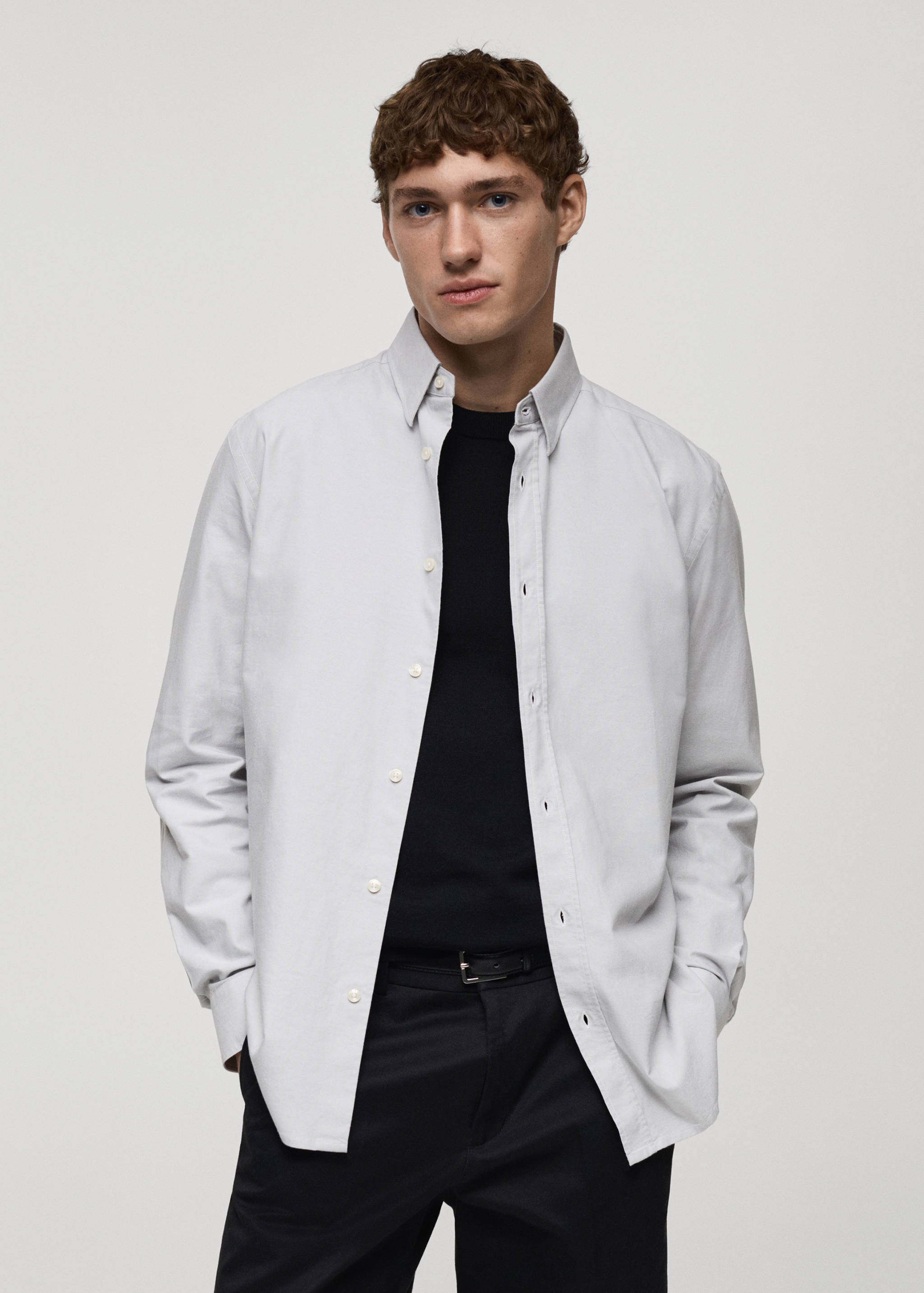 100% cotton Oxford shirt - Medium plane