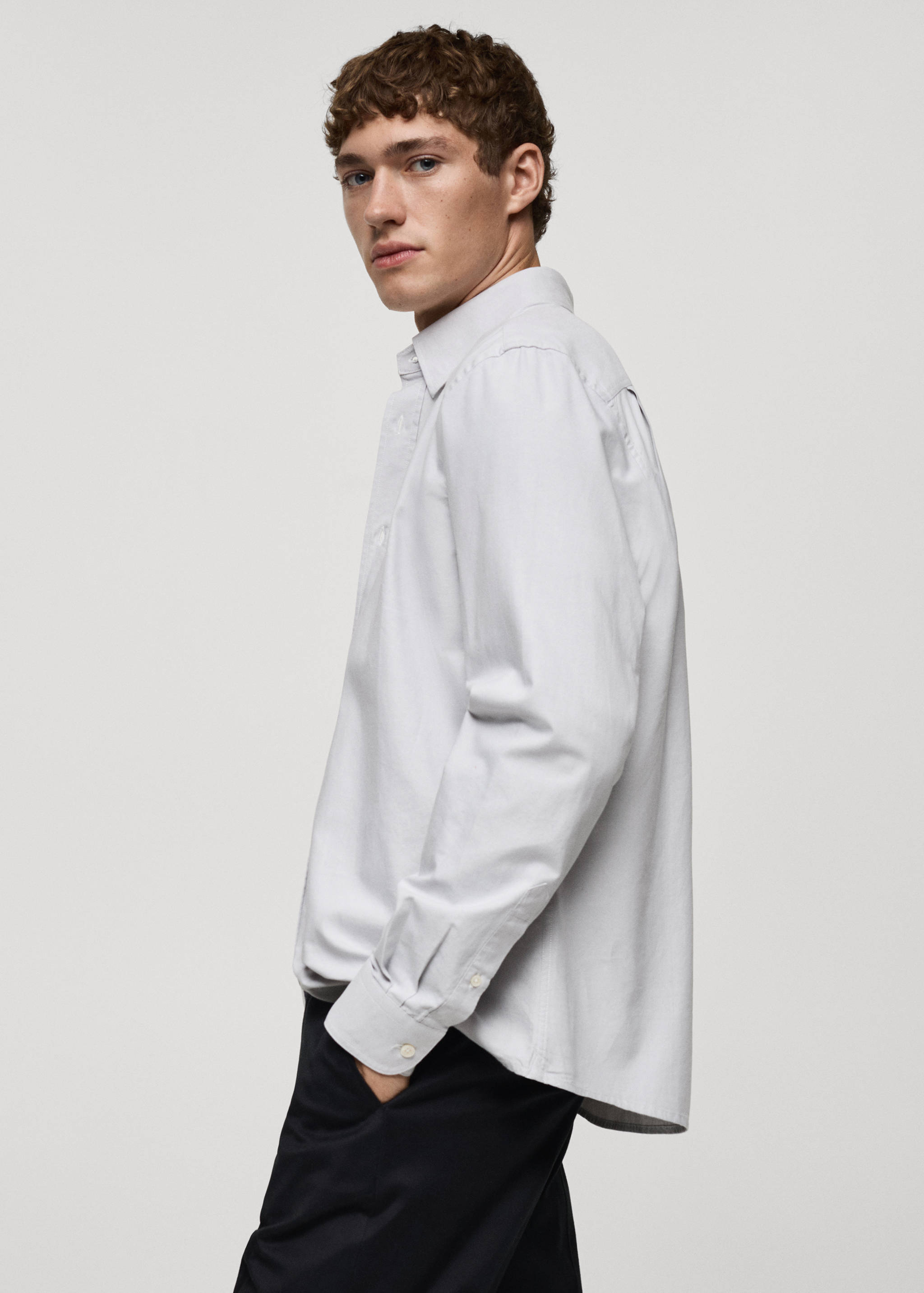 100% cotton Oxford shirt - Details of the article 2