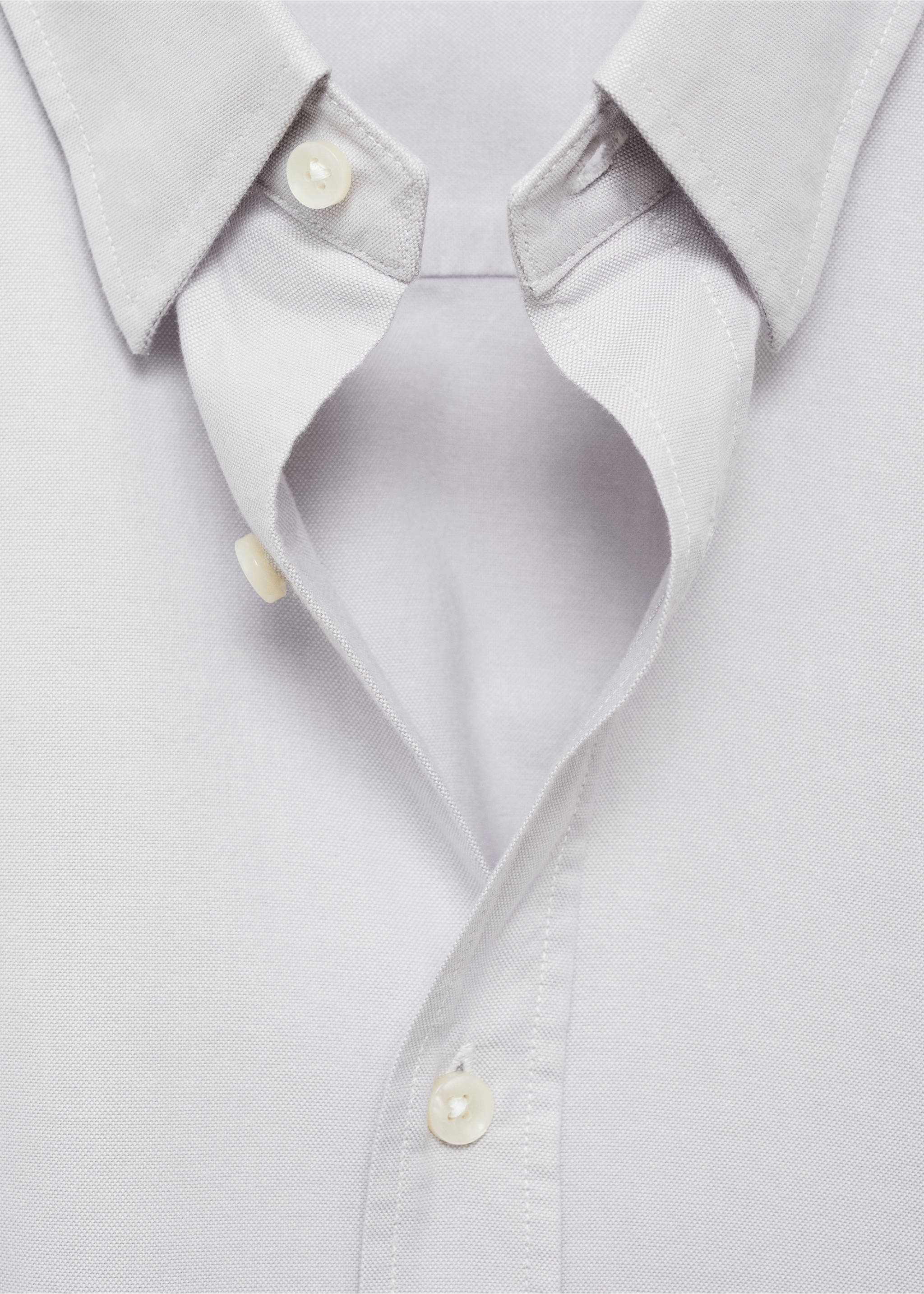 Camisa Oxford 100% algodón - Detalle del artículo 8, Gris. Ref: 87000605-00.