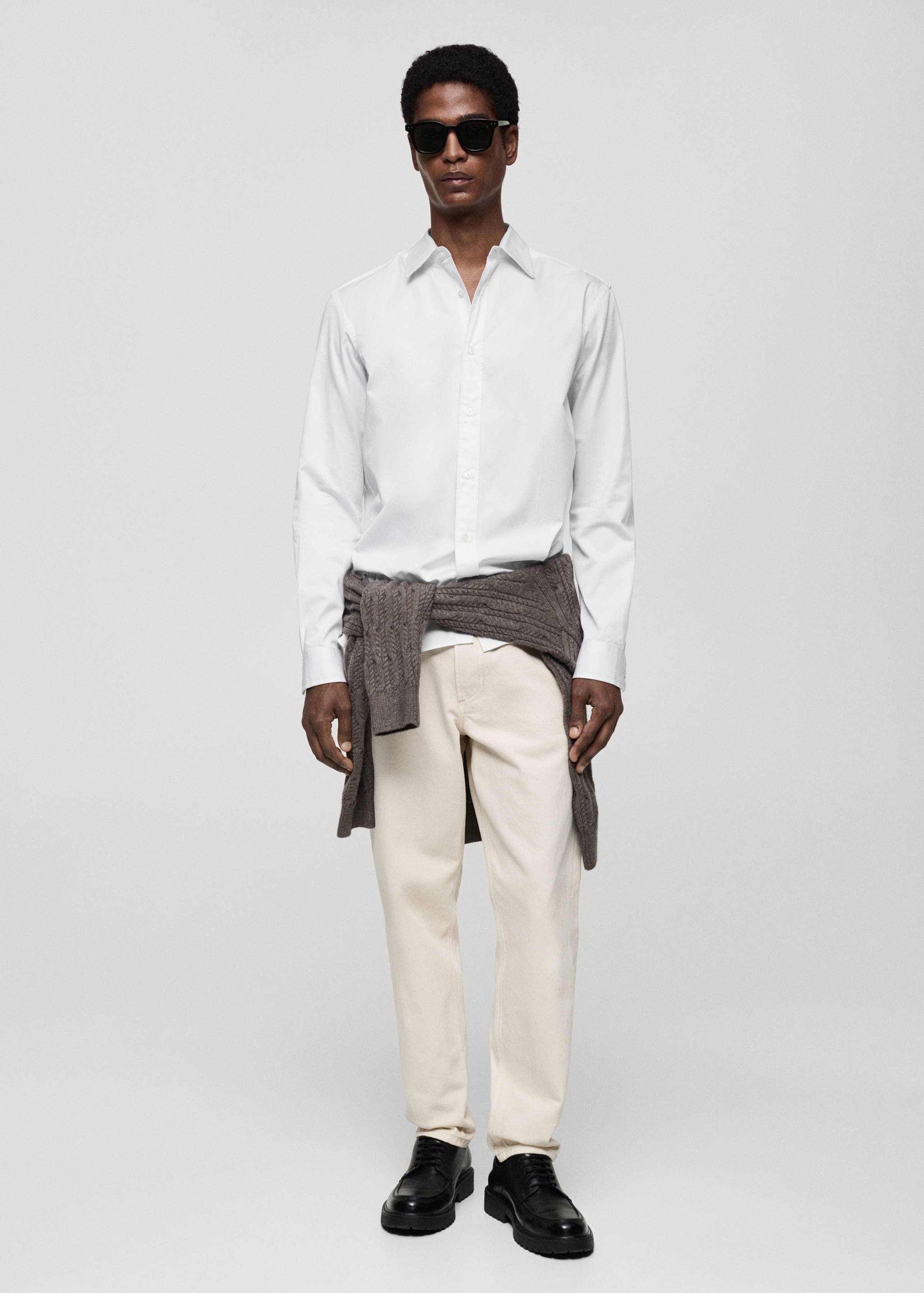 100% cotton regular fit shirt - General plane