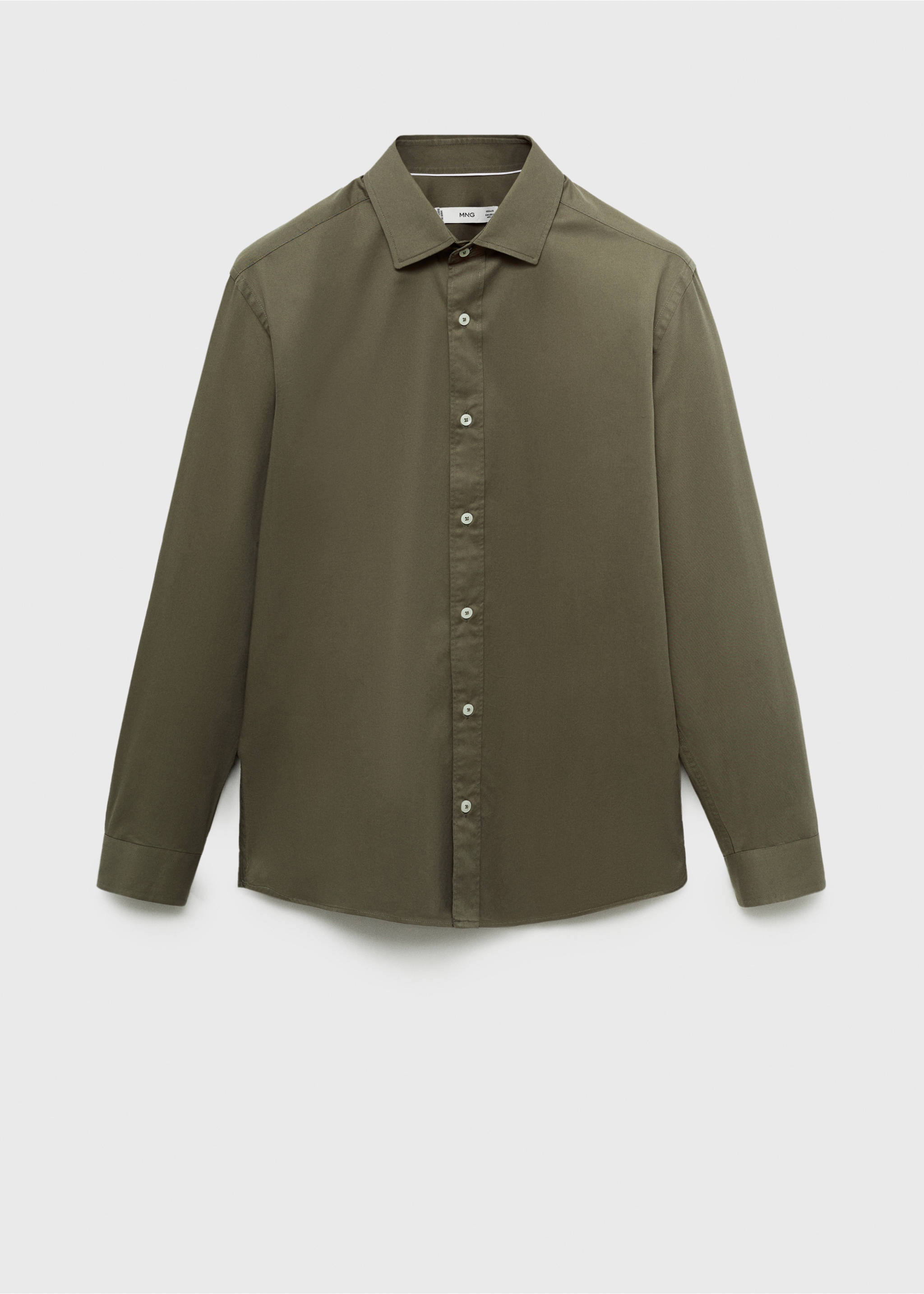 100% cotton regular fit shirt - Article without model, Khaki. Ref: 87000606-00.